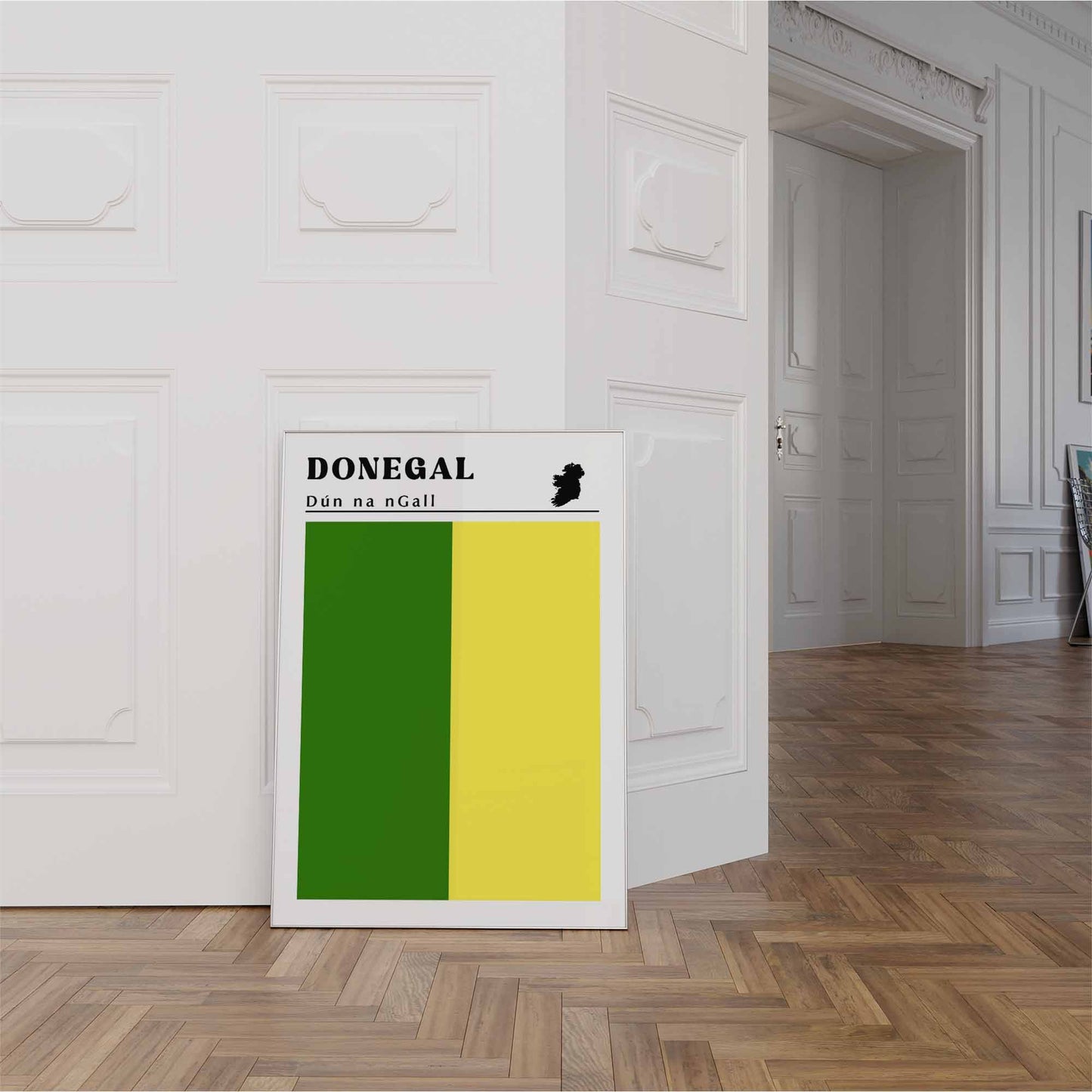 Donegal Flag Print white frame