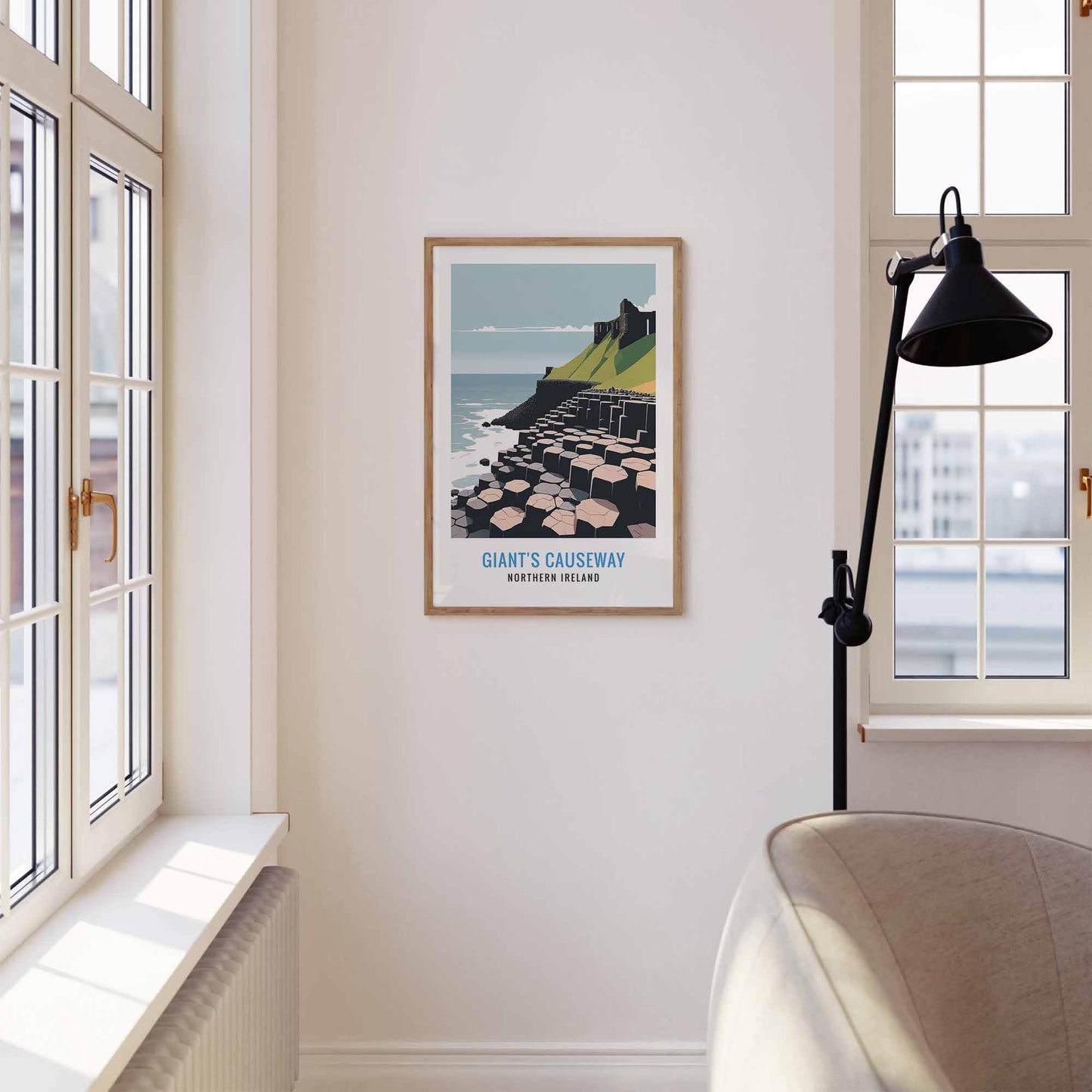 Giant's causeway print wooden frame