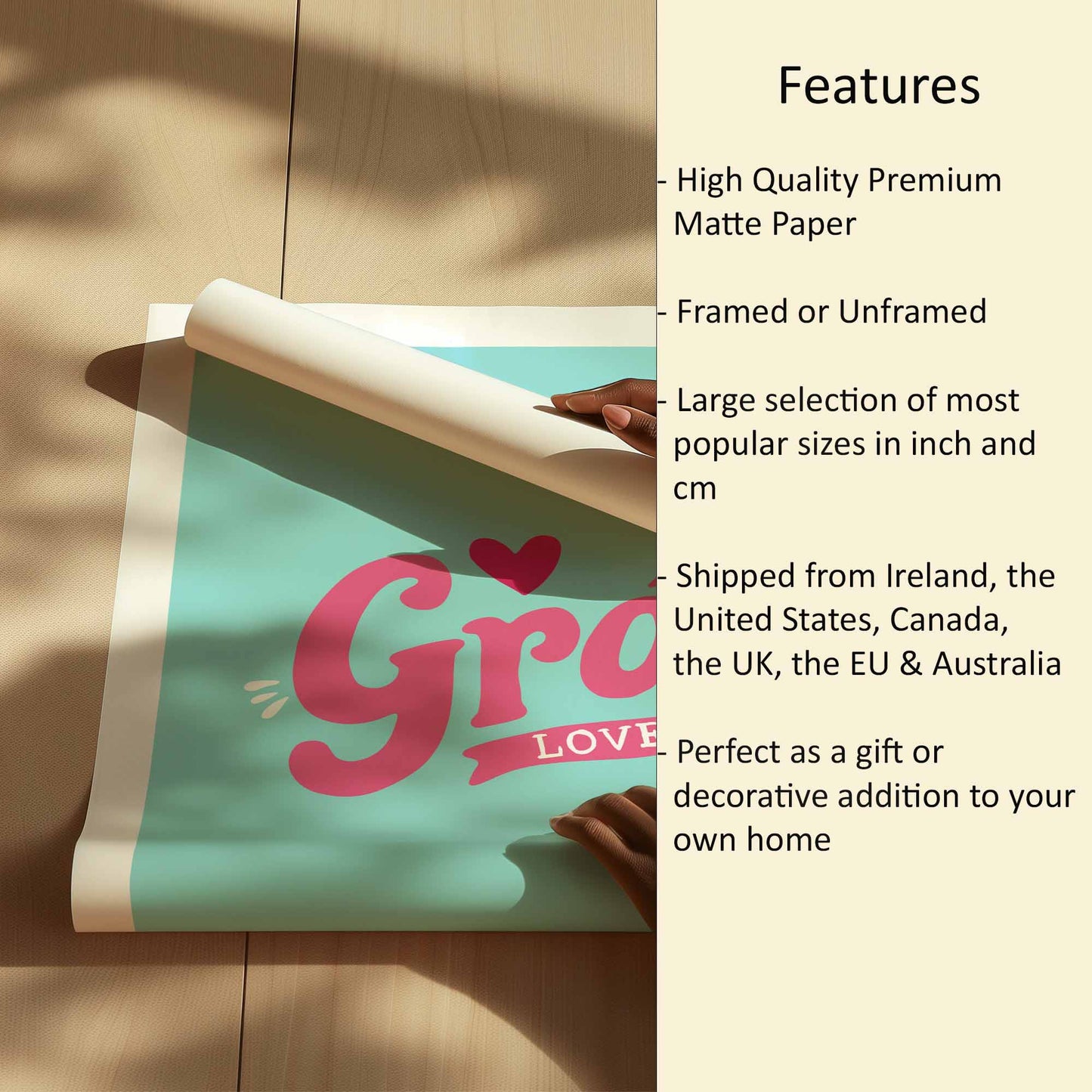 Grá Print Features