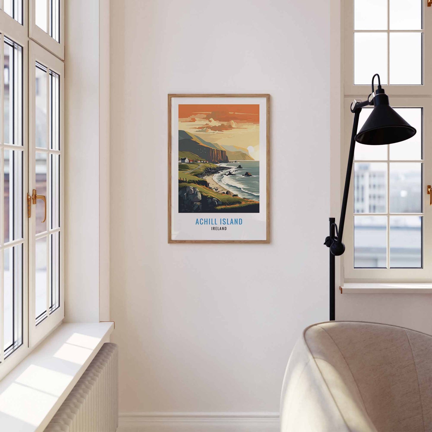 Achill Island print wooden frame