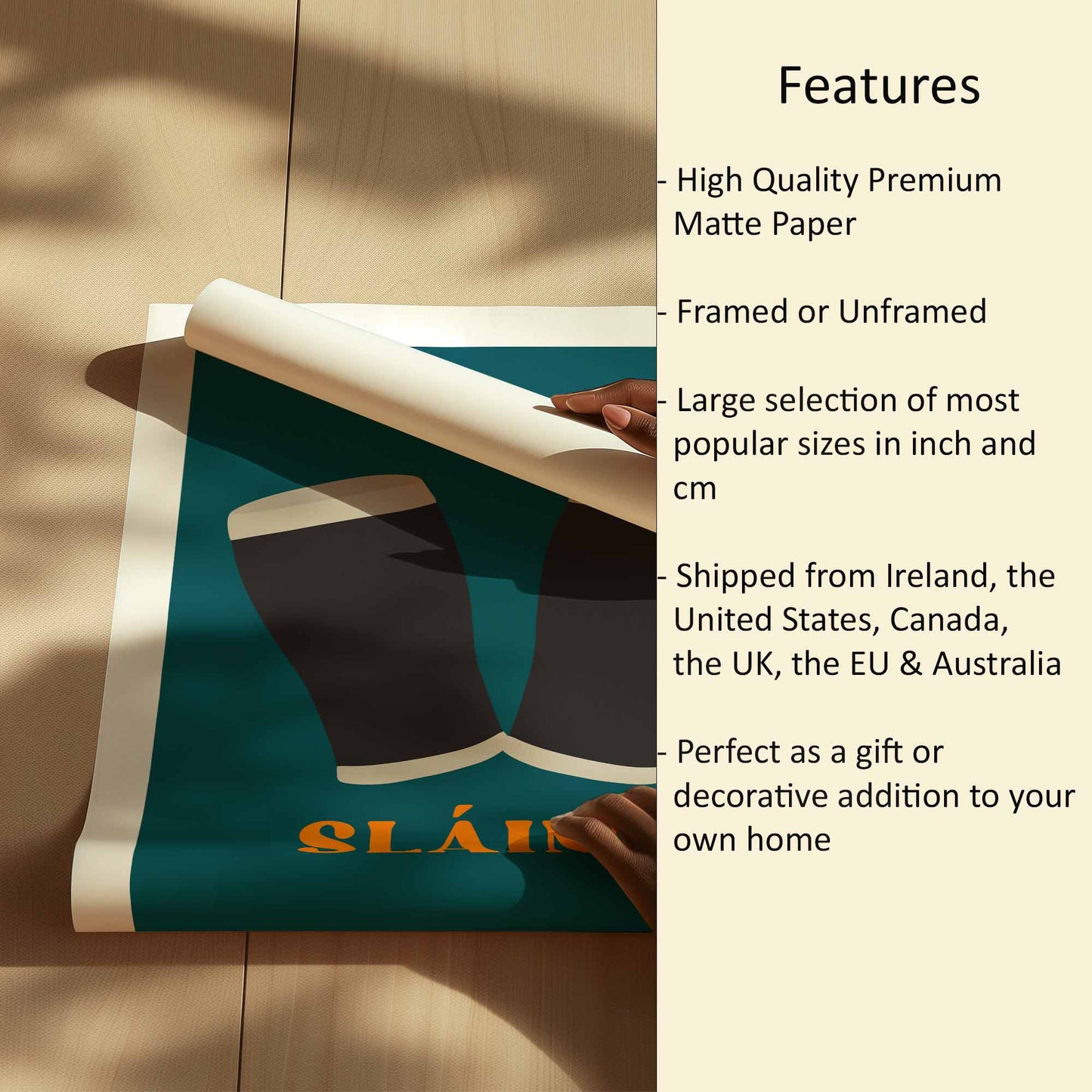 Slainte Print Features