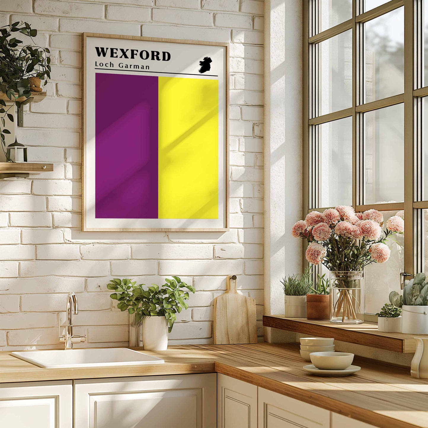 Wexford Flag Print wooden frame