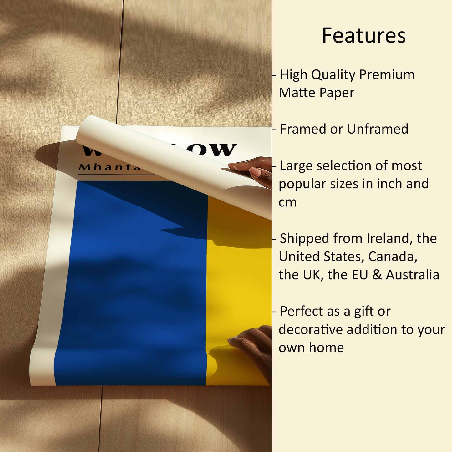 Wicklow Flag Print Features