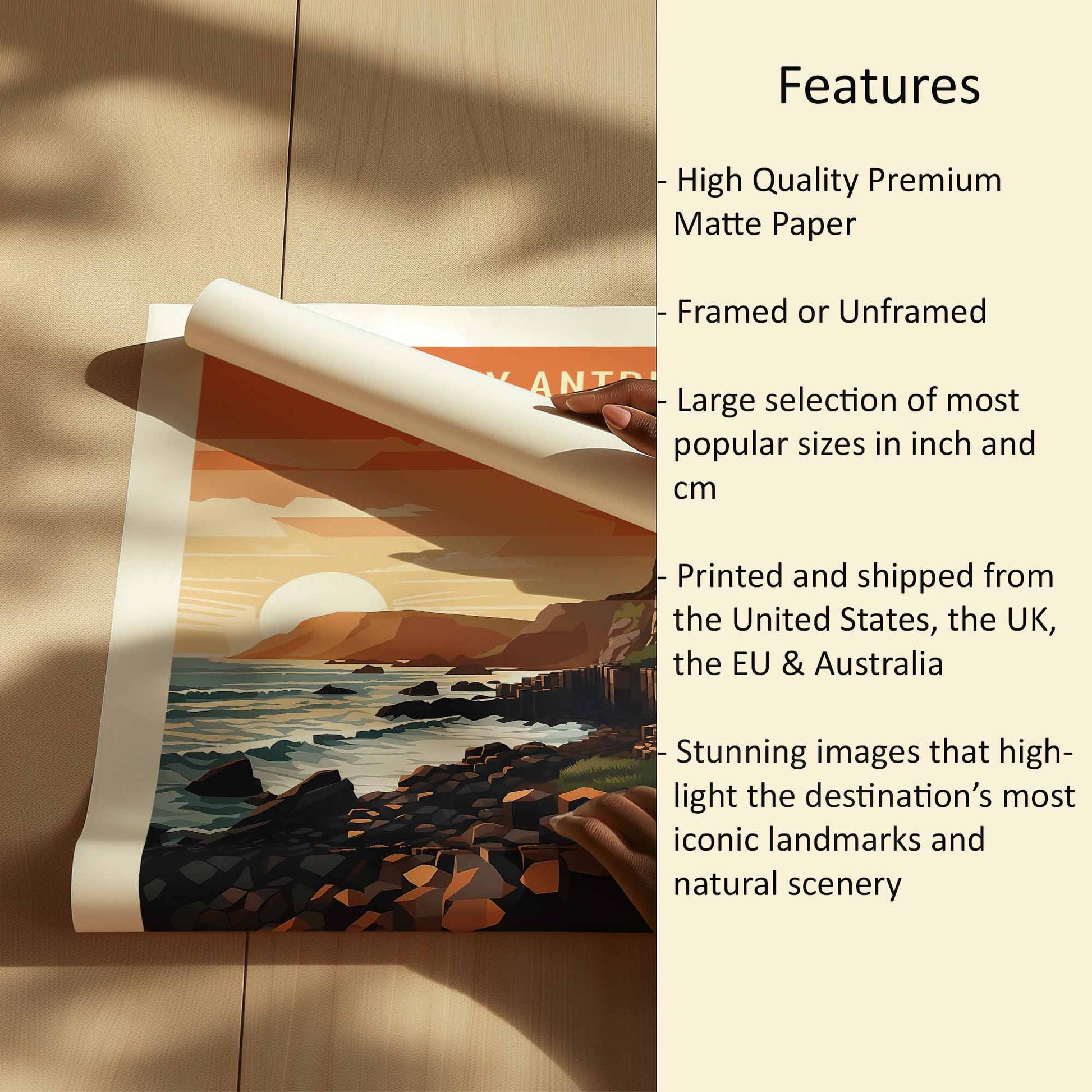 Antrim Print Features