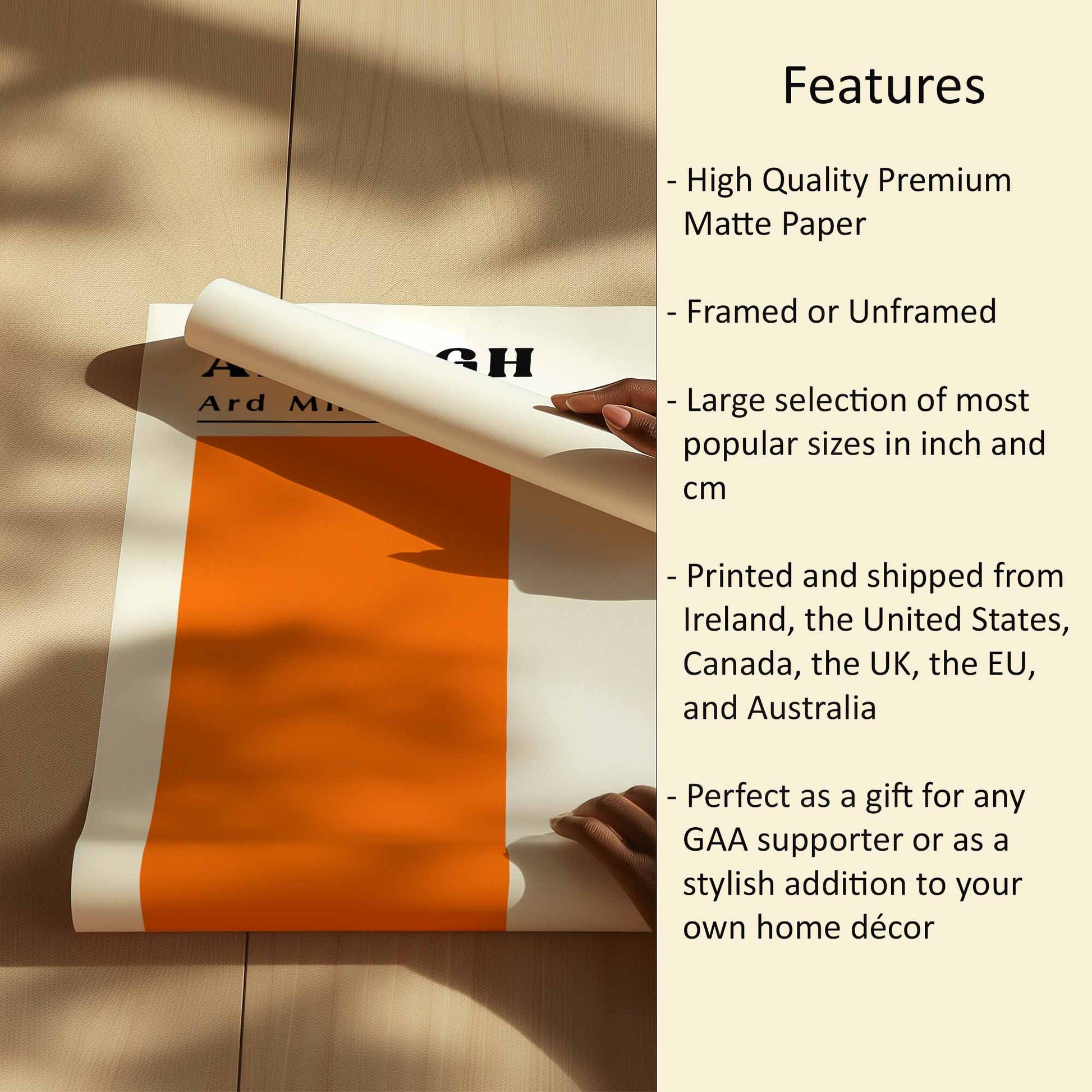 Armagh flag print Features