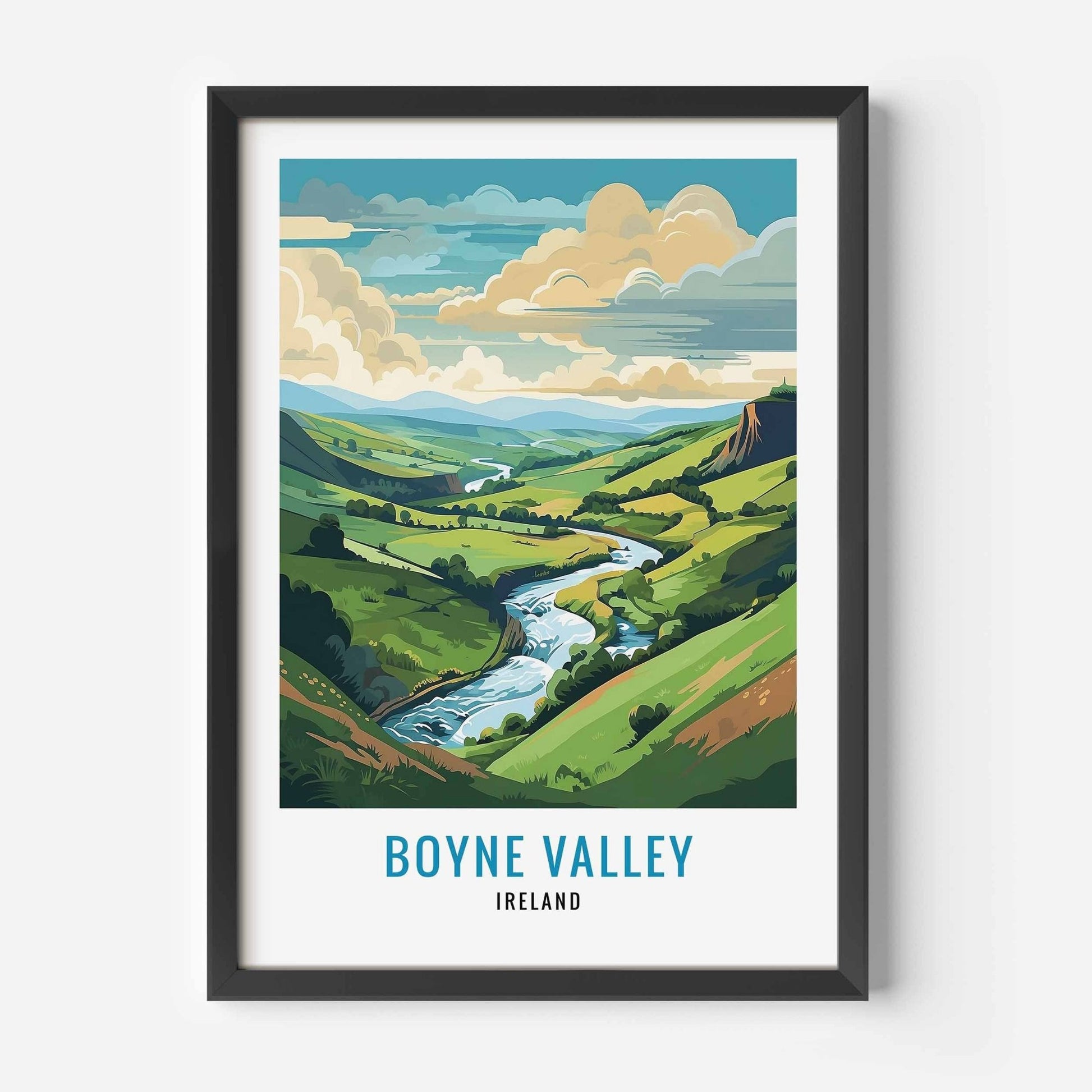 Boyne Valley Print black frame