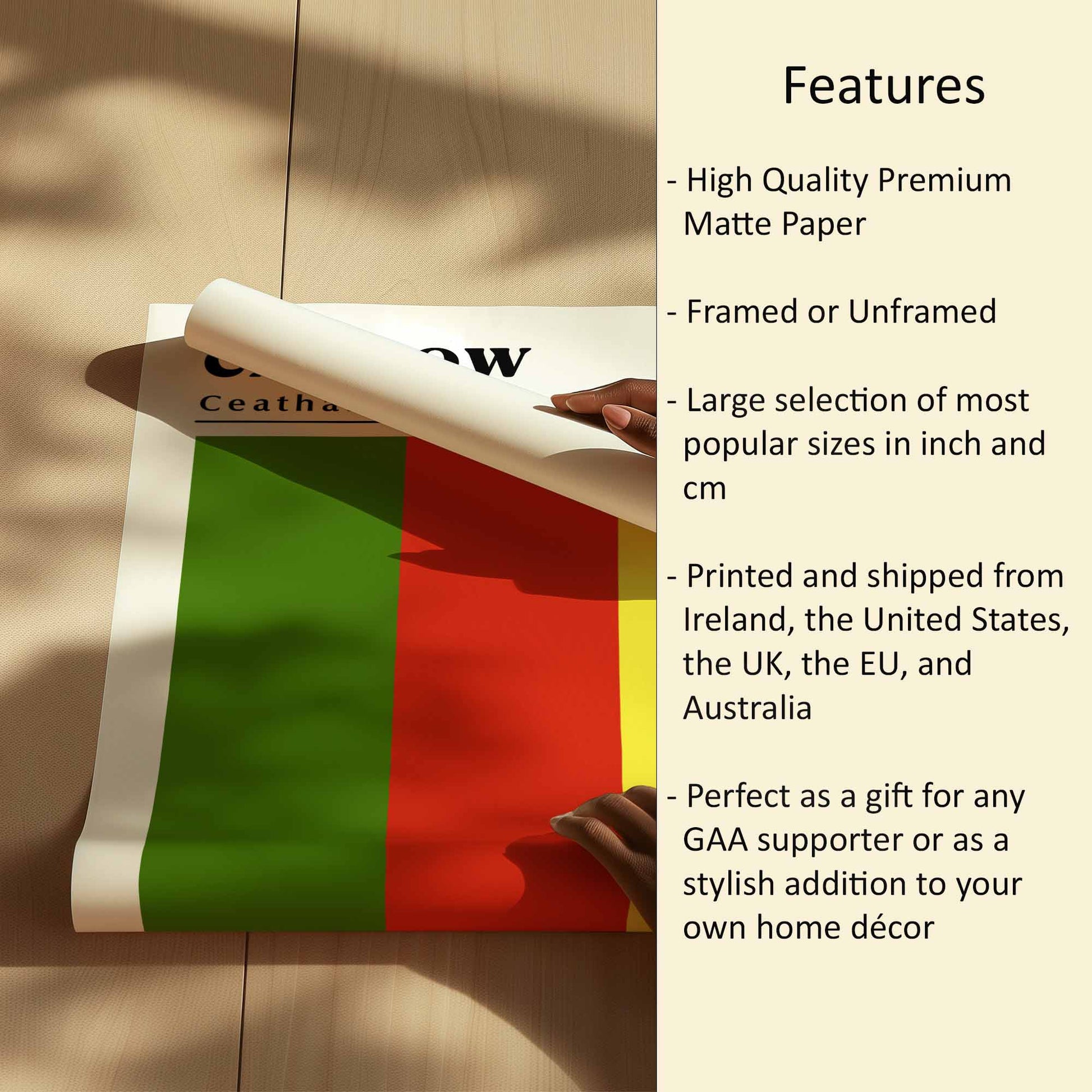 Carlow Flag Print Features