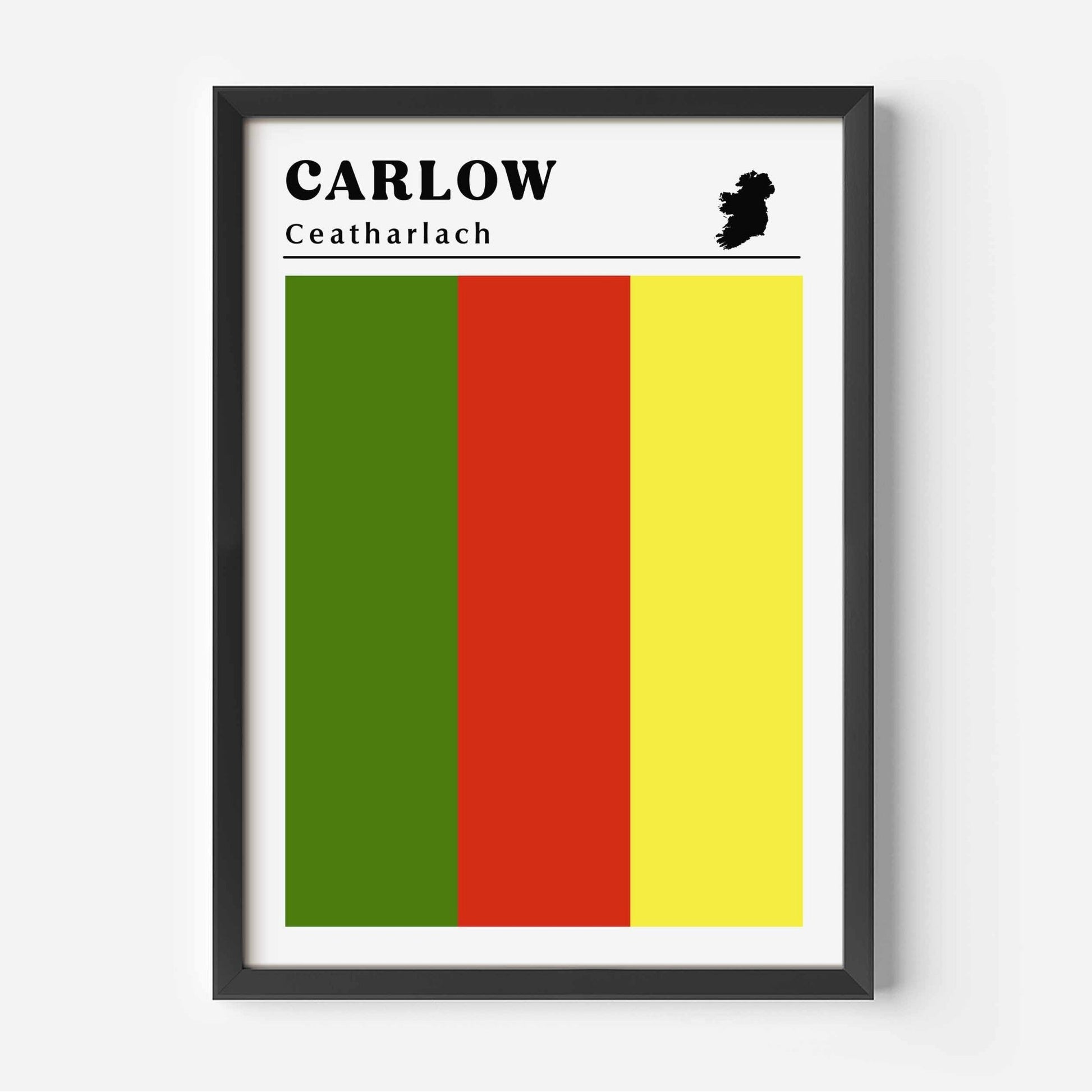 Carlow Flag Print black frame