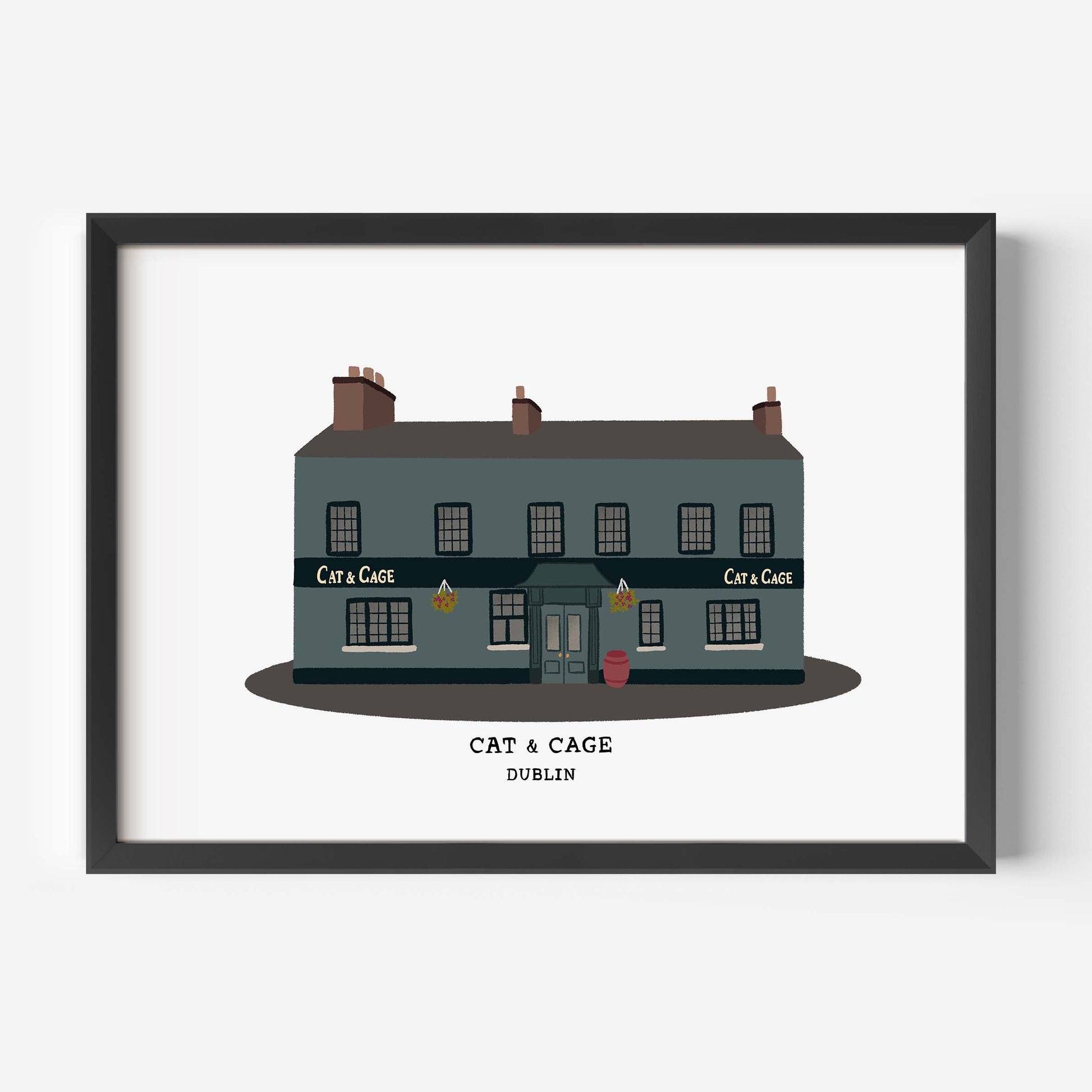 Cat and Cage Pub Print