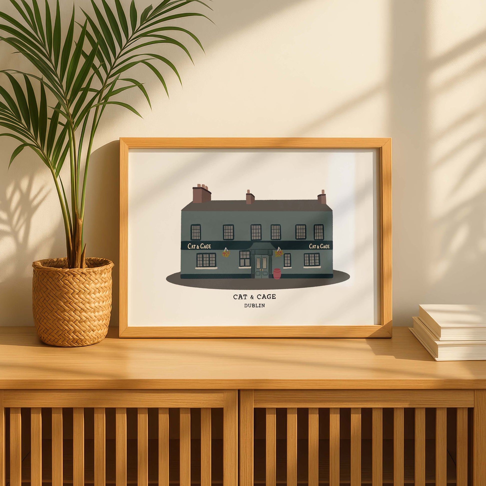 Cat and Cage Pub Print