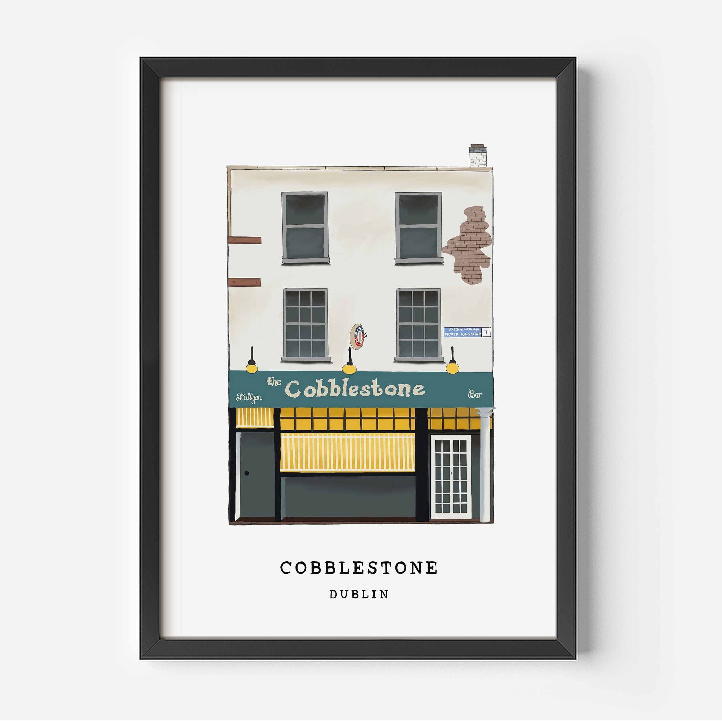 Cobblestone Print inspired by the traditional music pub in Smithfield, Dublin