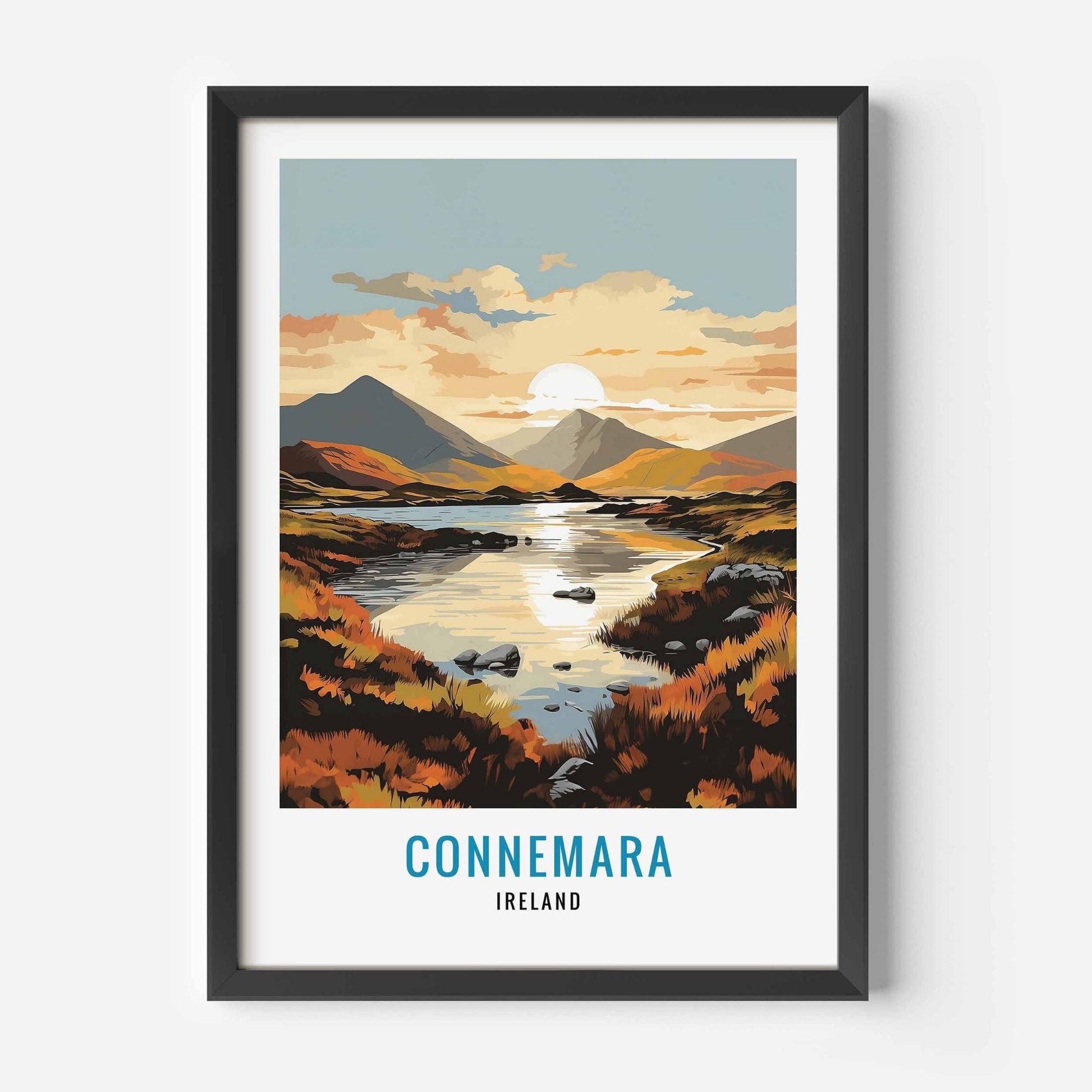 Connemara print black frame