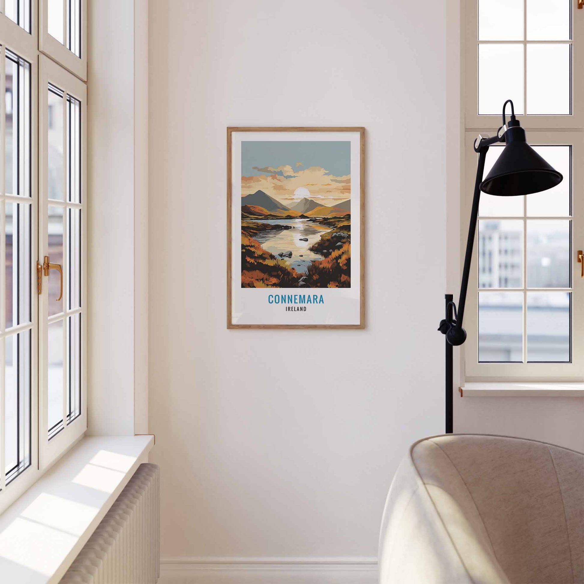 Connemara print wooden frame