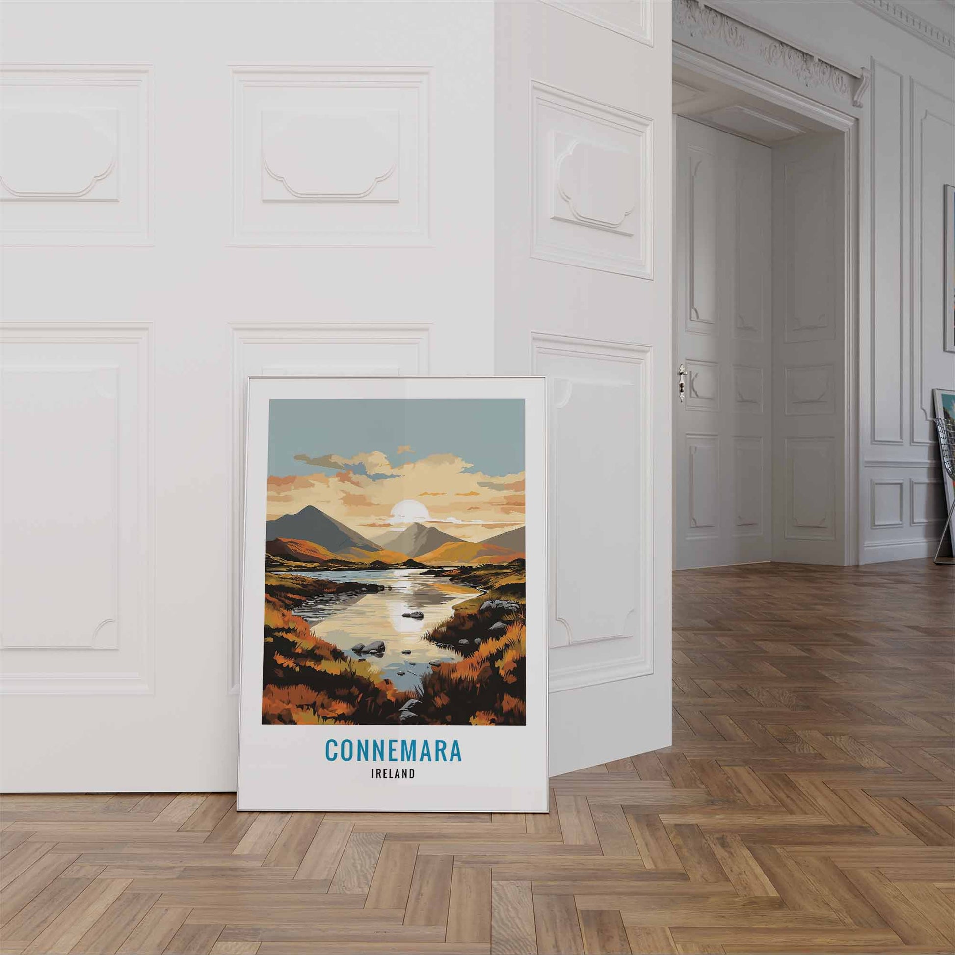Connemara print white frame