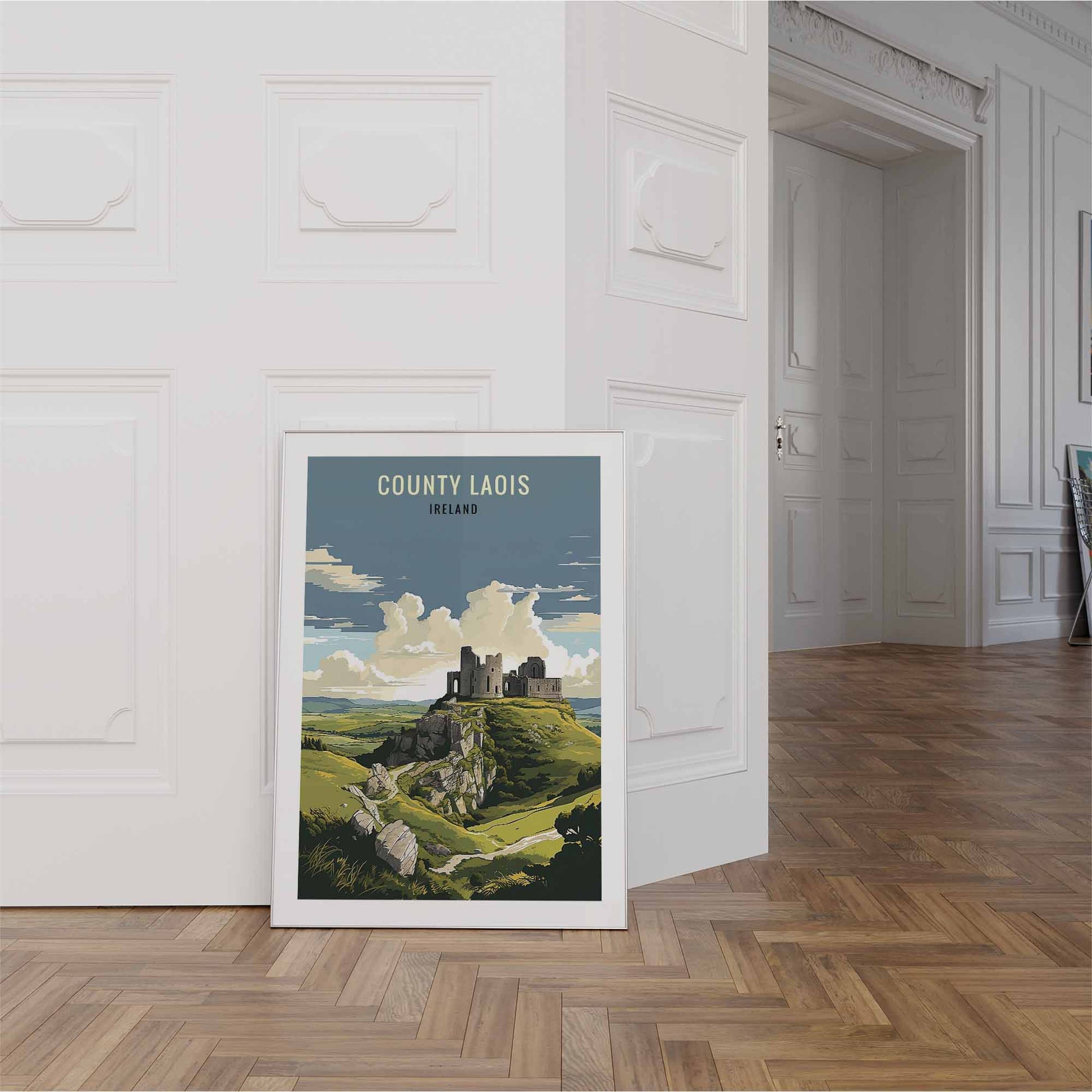 Laois print white frame