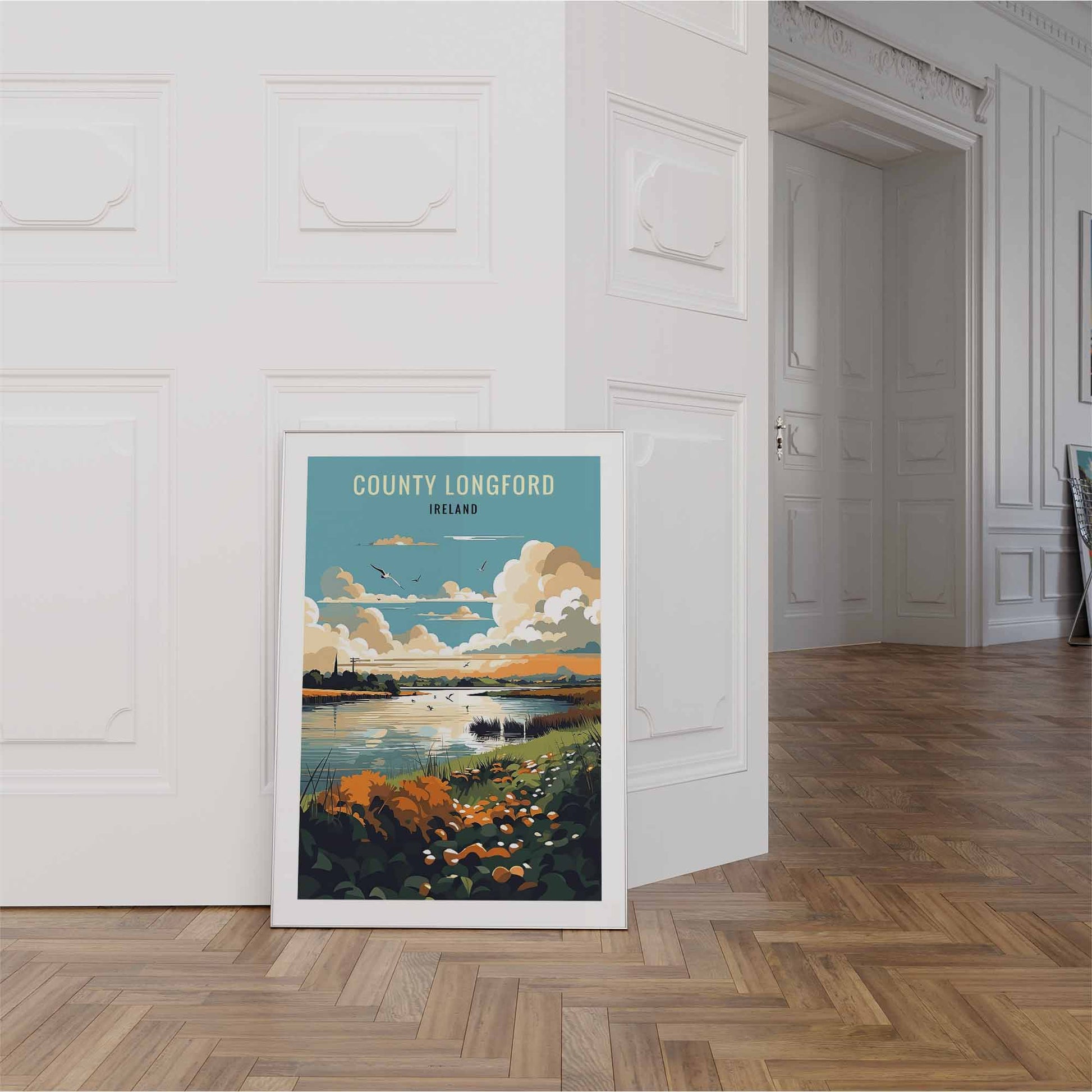 Longford Print white frame