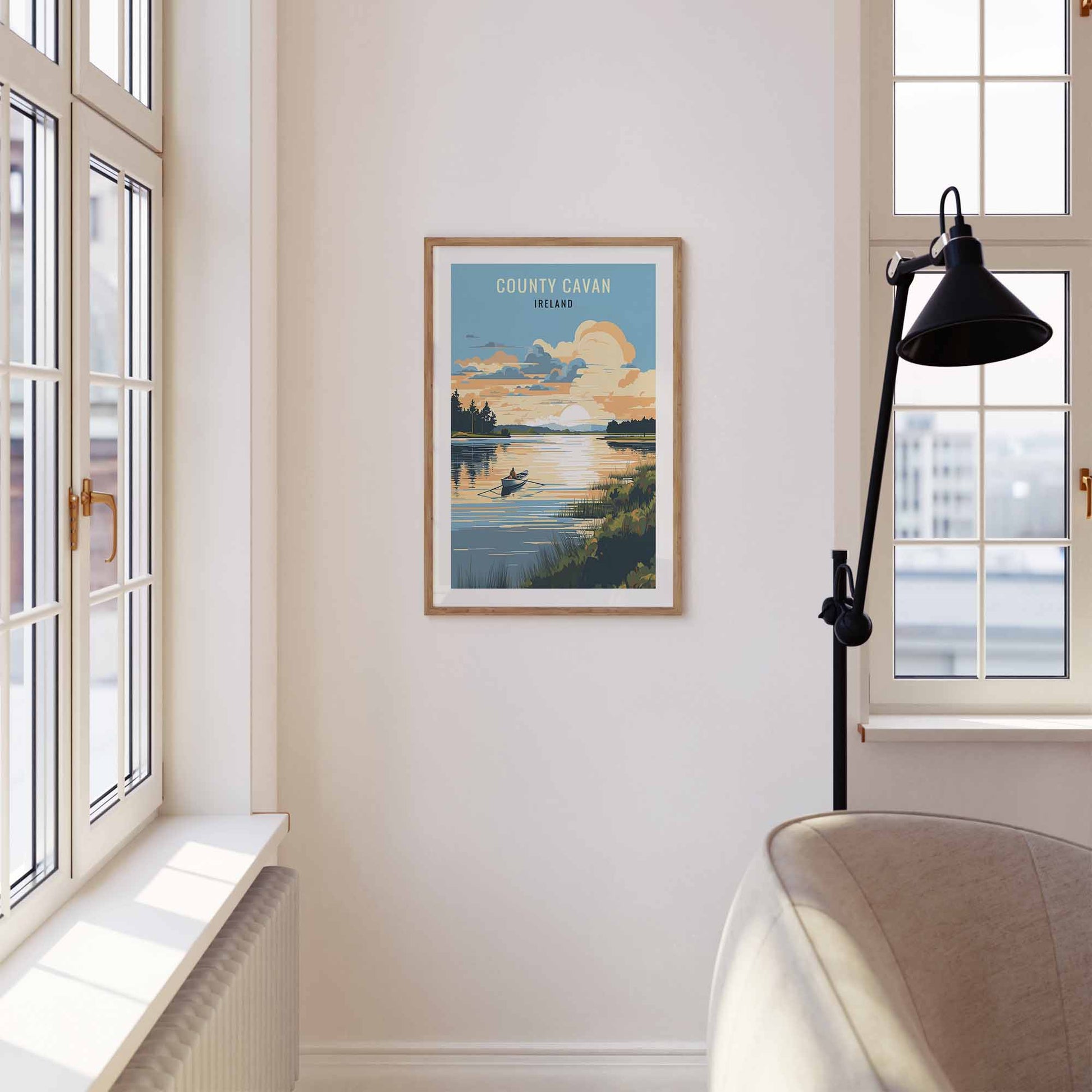 Cavan print wooden frame