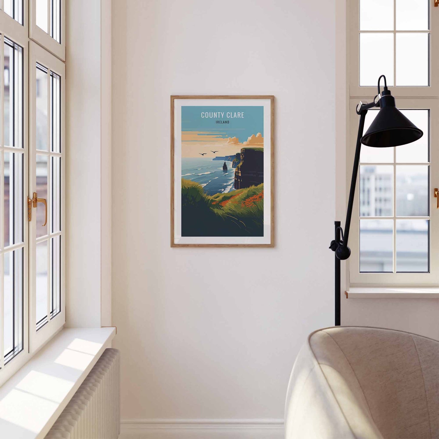 Clare print wooden frame
