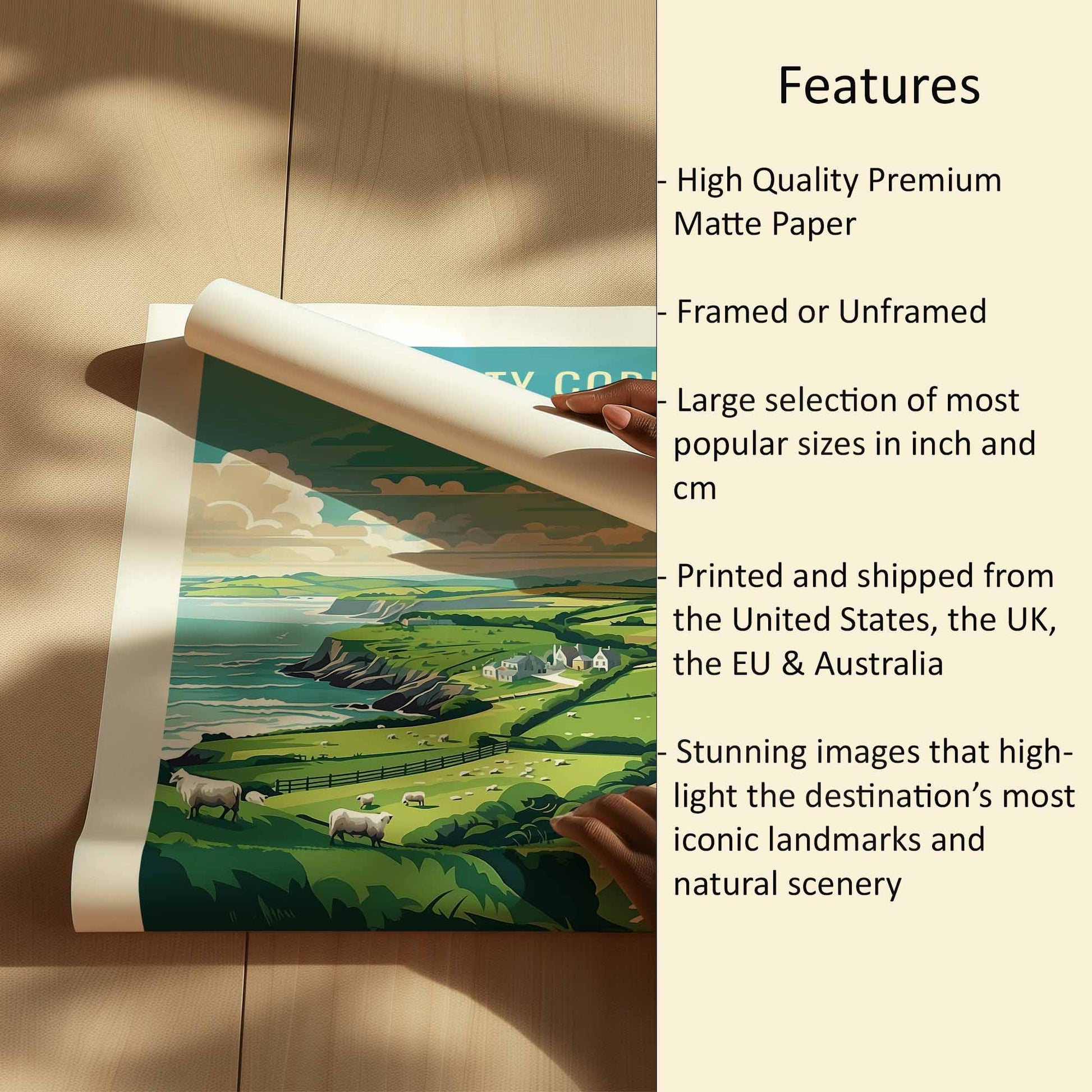 Cork Print Features