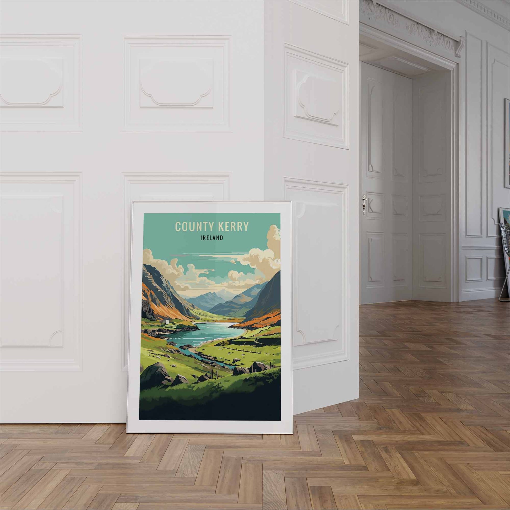 Kerry print white frame