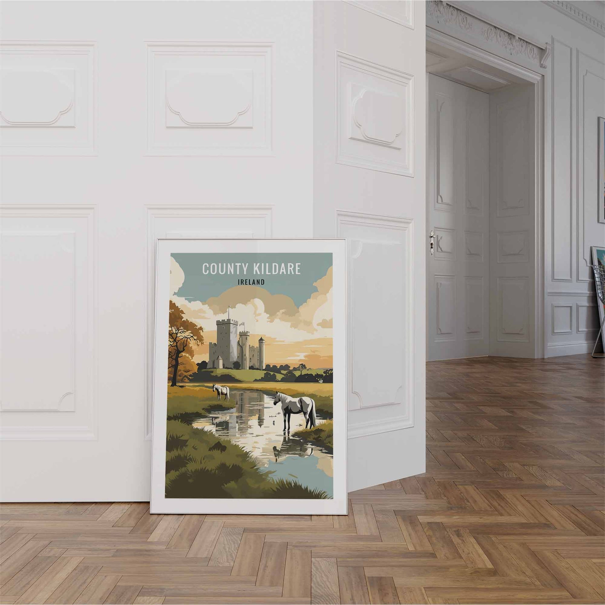 Kildare print white frame
