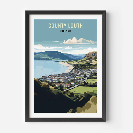 Louth print black frame
