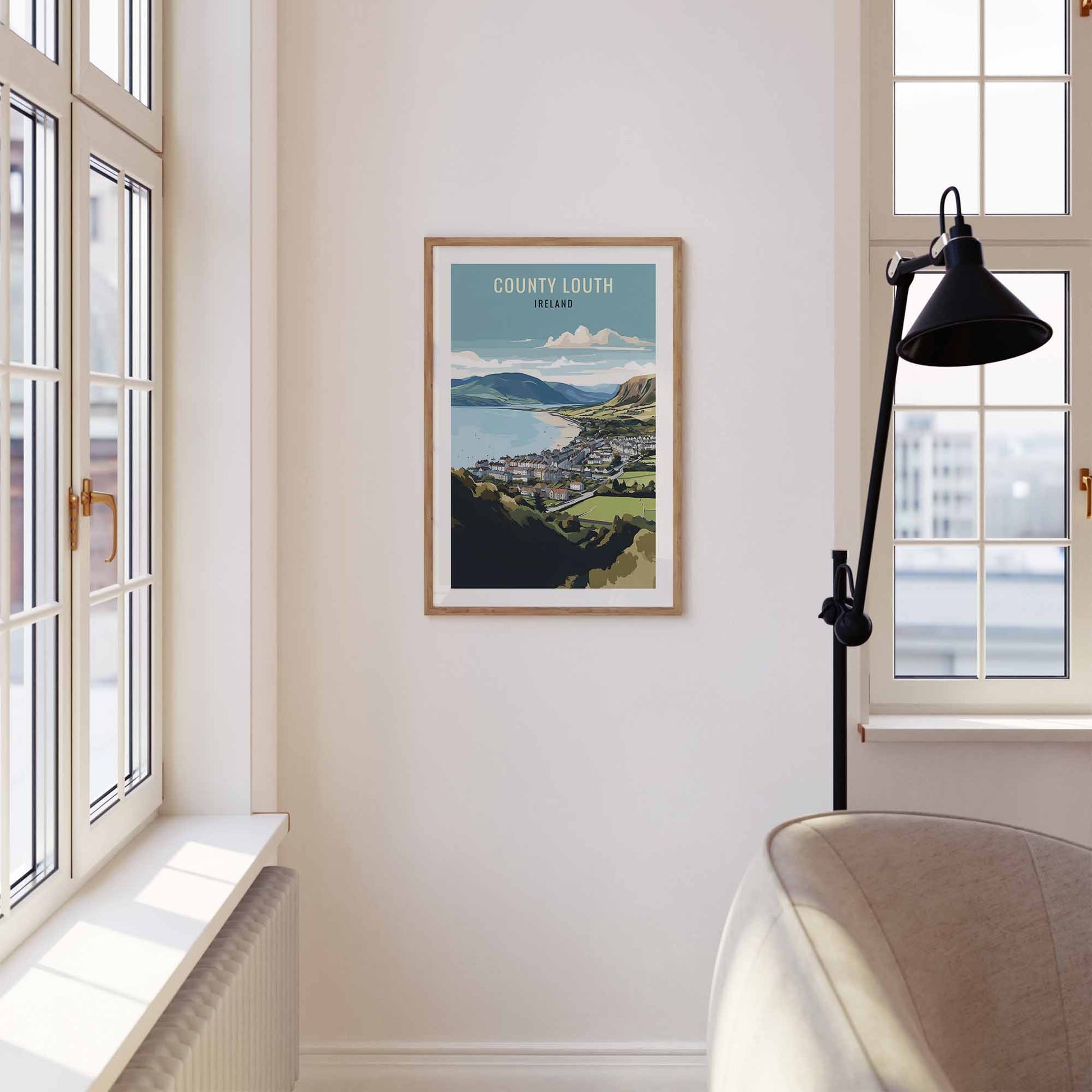 Louth print wooden frame