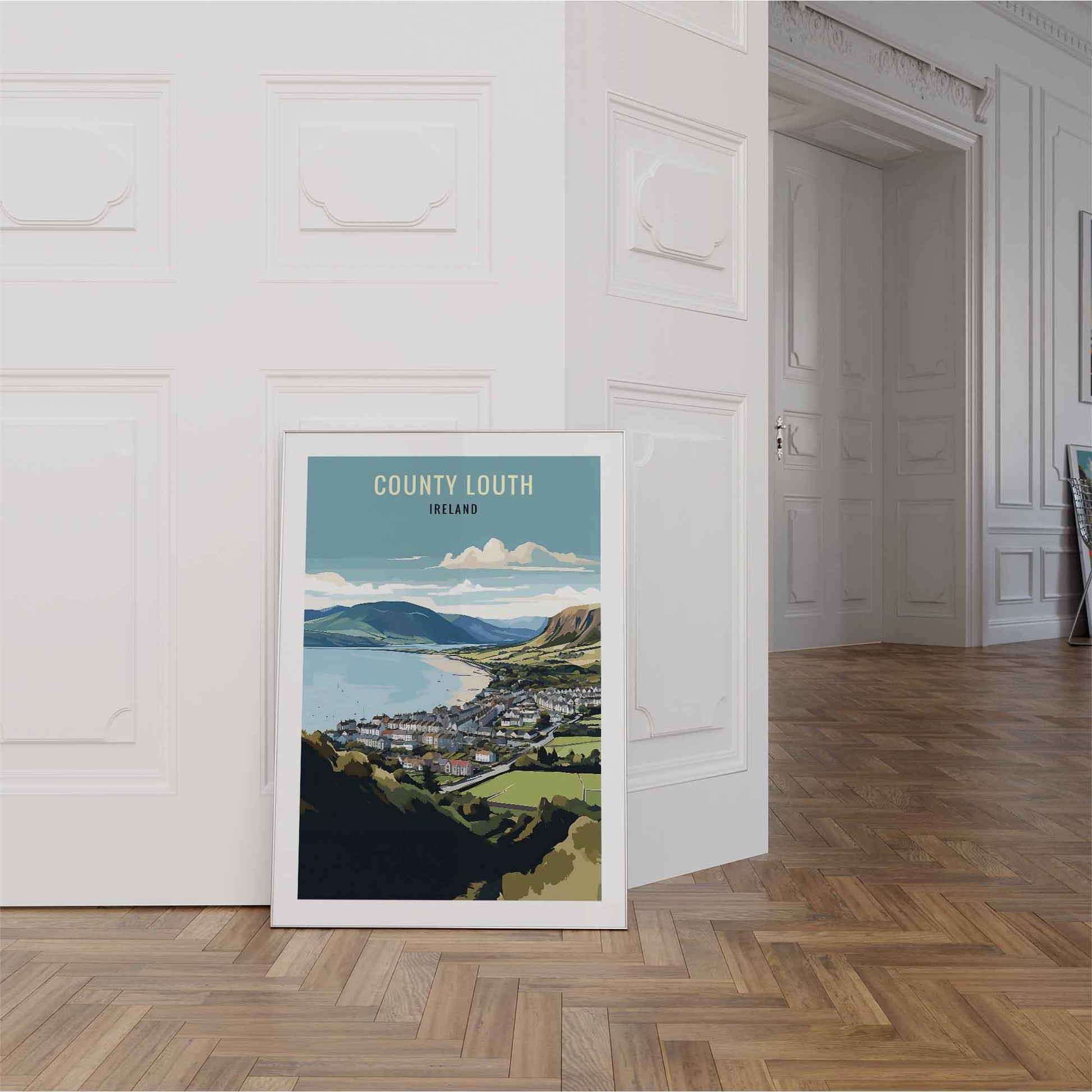 Louth Print white frame
