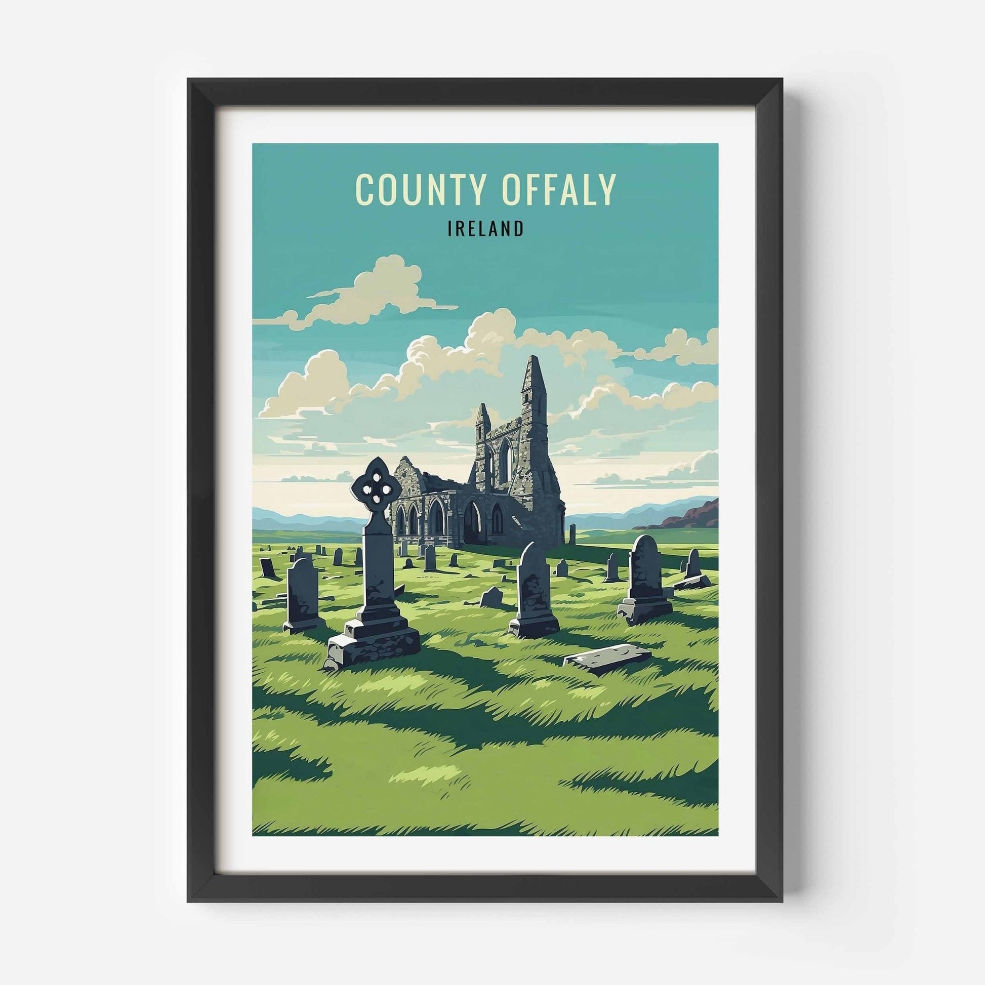 Offaly Print black frame