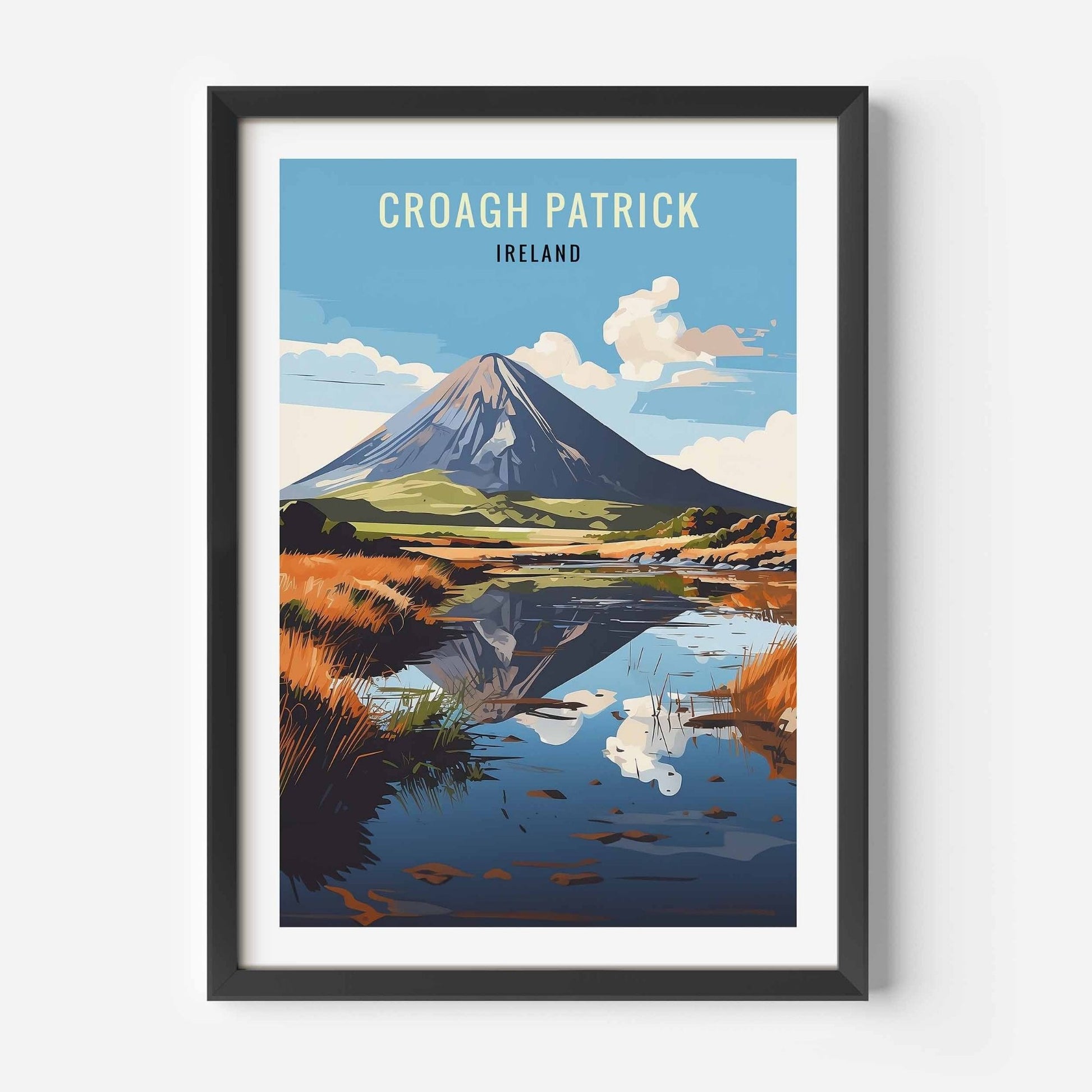 Croagh Patrick Print black frame