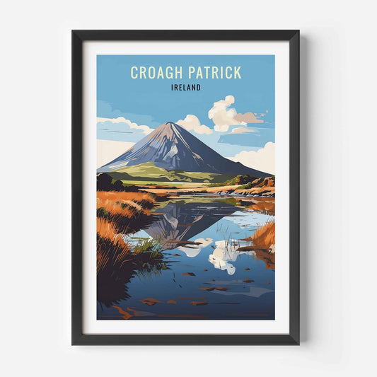 Croagh Patrick Print black frame