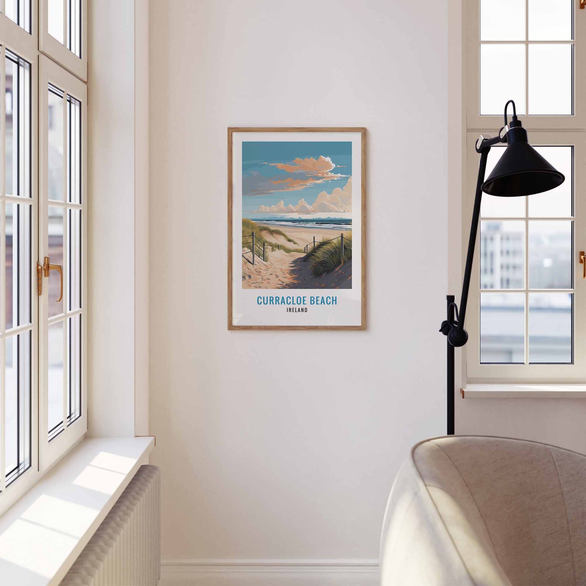 Curracloe Beach Print wooden frame