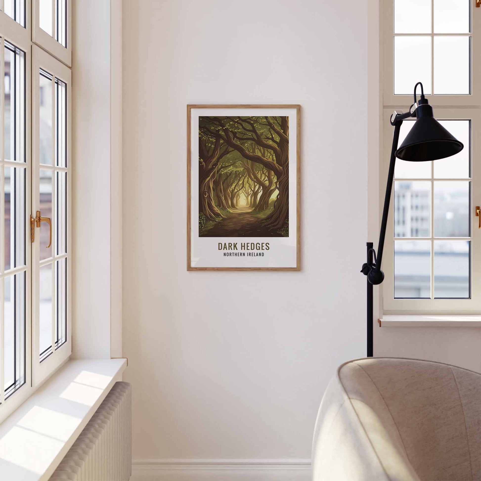 Dark Hedges Print wooden frame