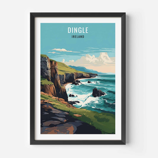 Dingle Print black frame