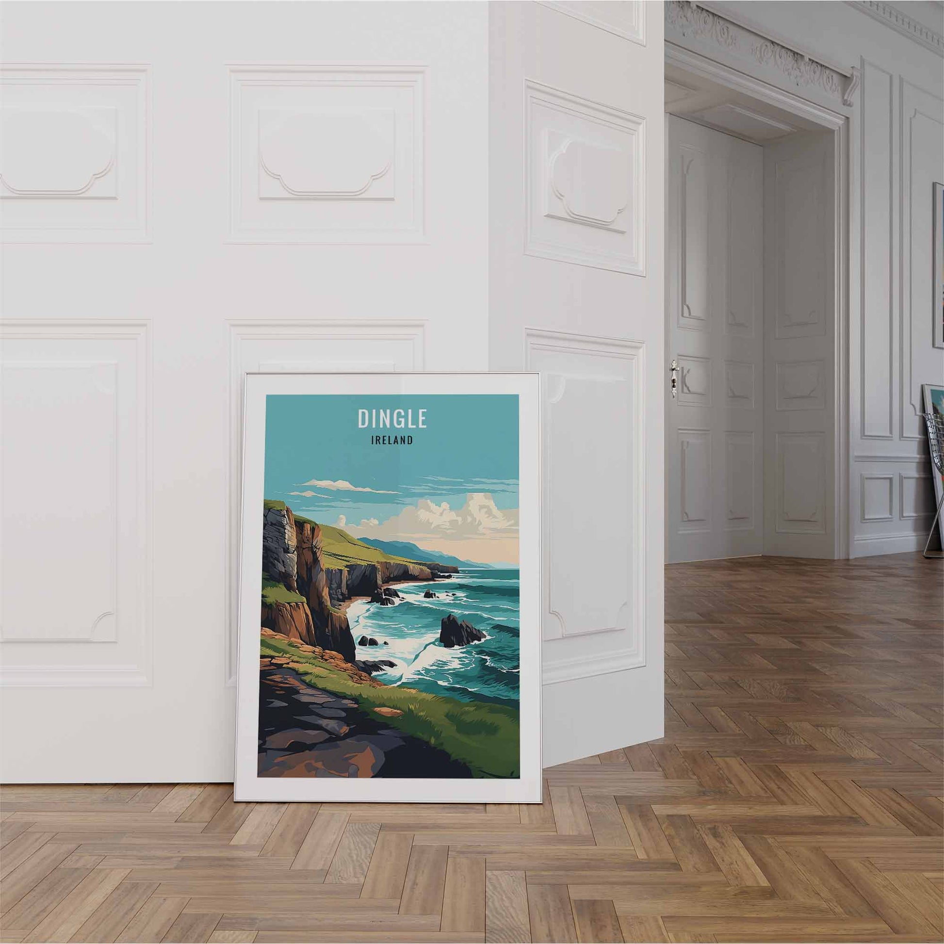 Dingle Print white frame