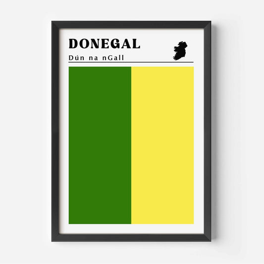 Donegal Flag Print black frame