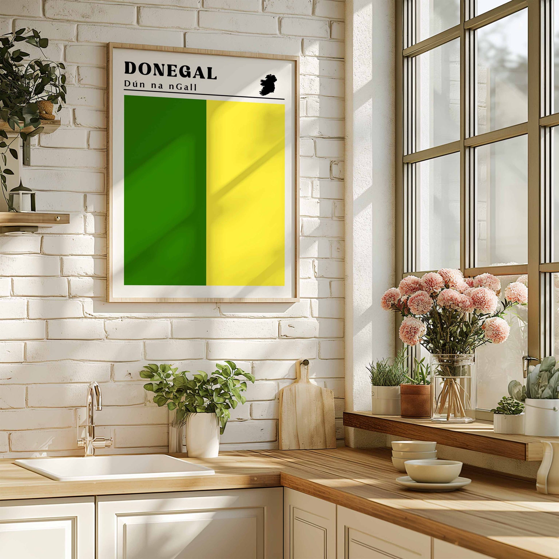 Donegal Flag Print wooden frame