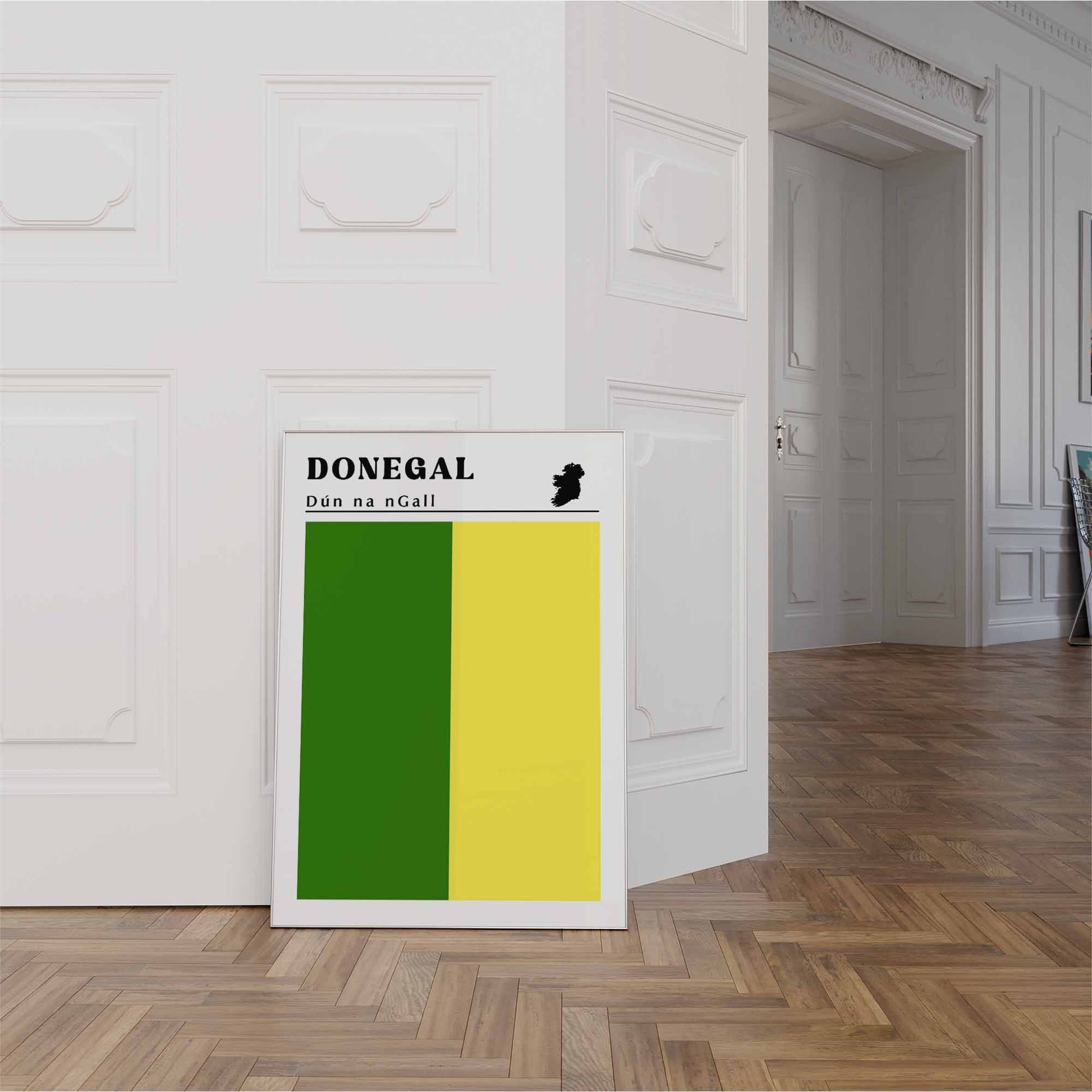 Donegal Flag Print white frame