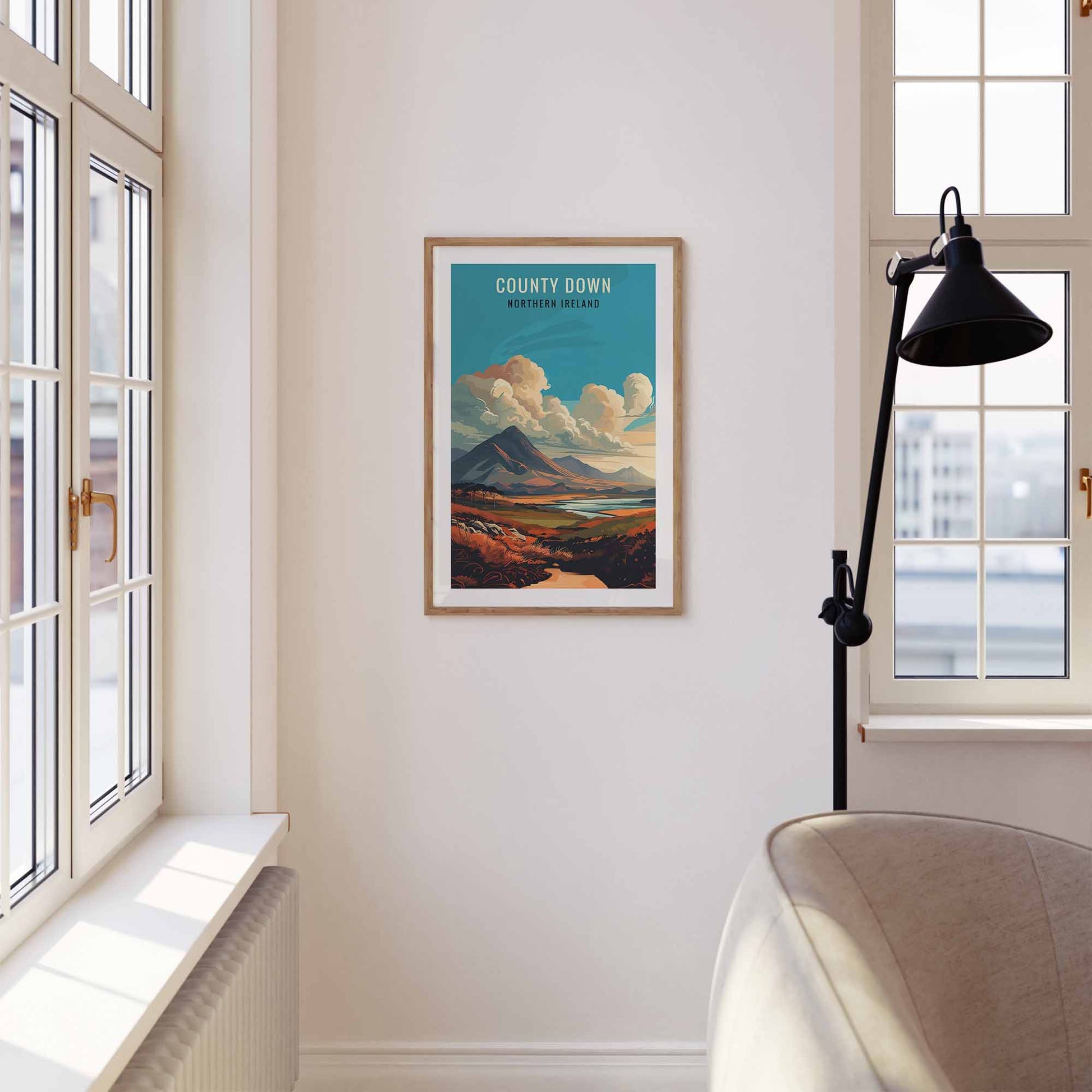Down print wooden frame