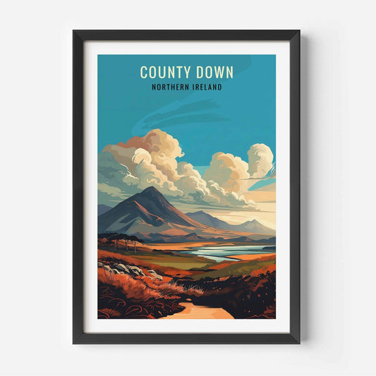 Down Print black frame