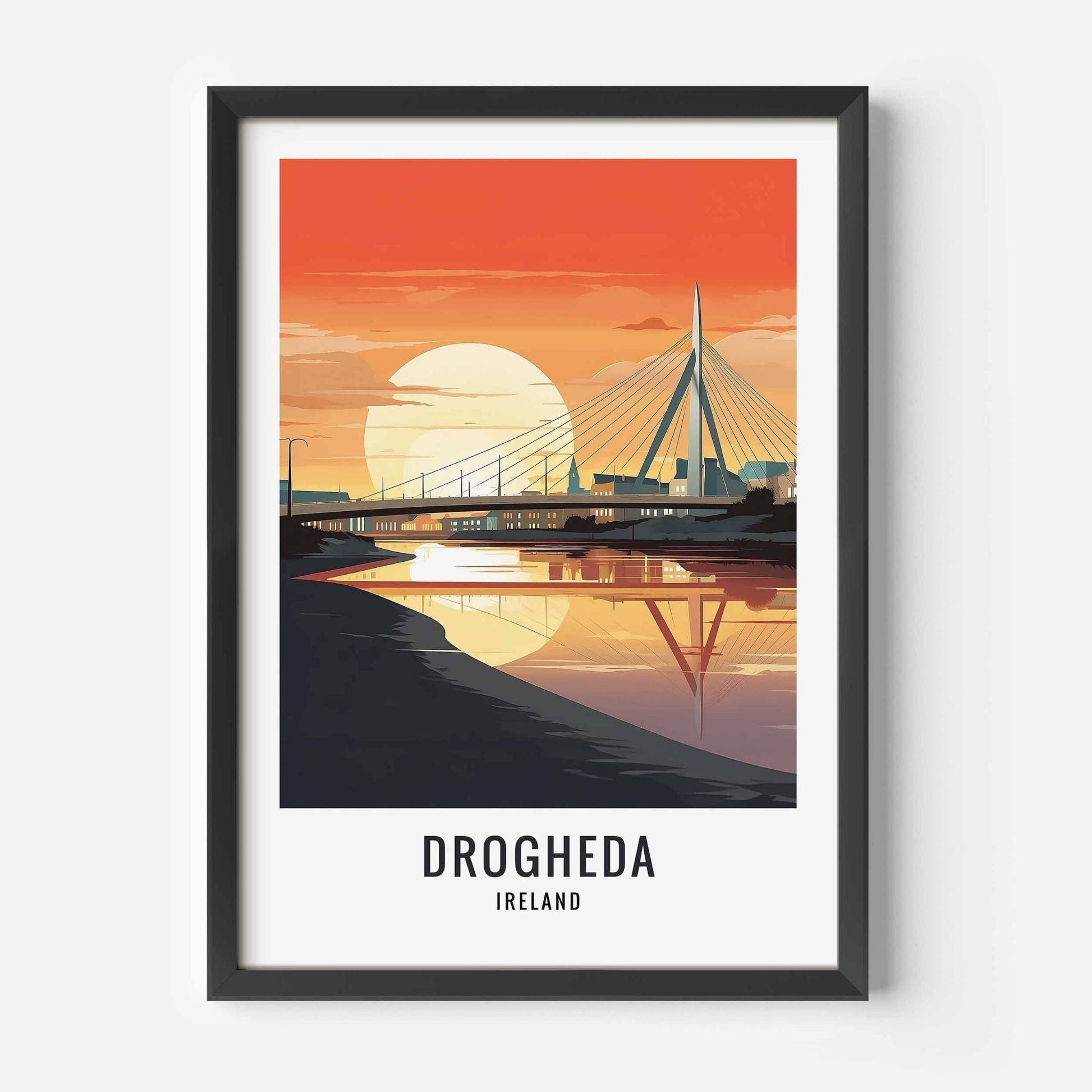 Drogheda Print black frame