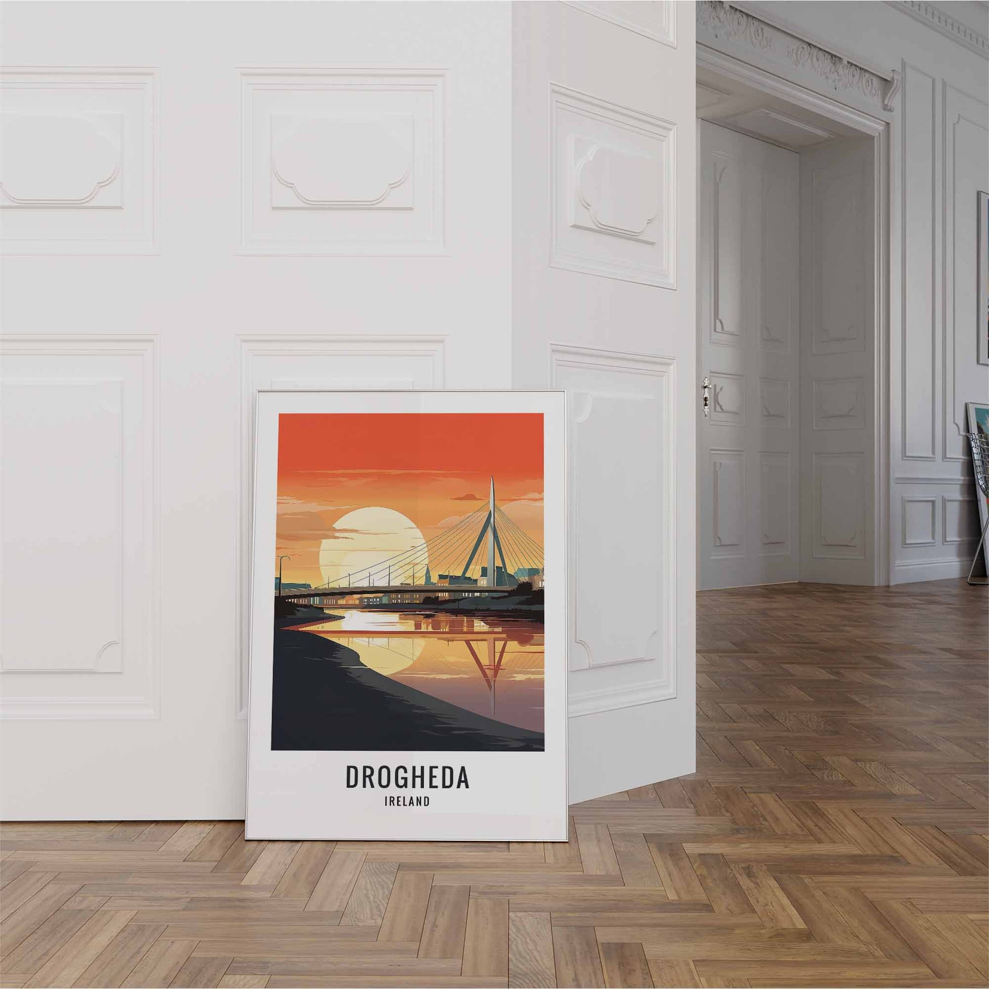 Drogheda Print white frame