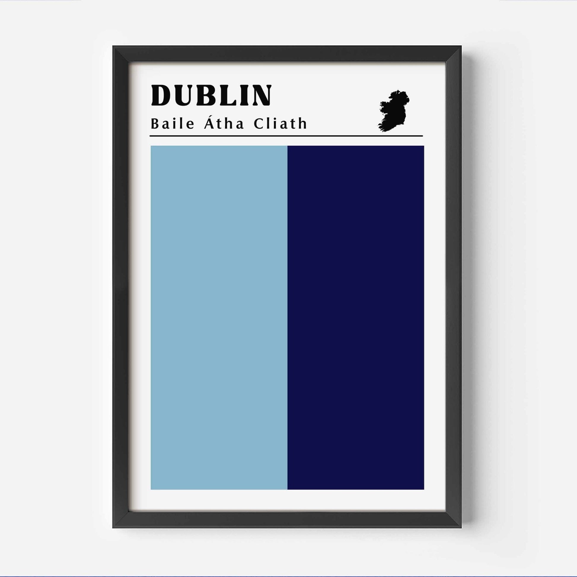 Dublin Flag Print black frame