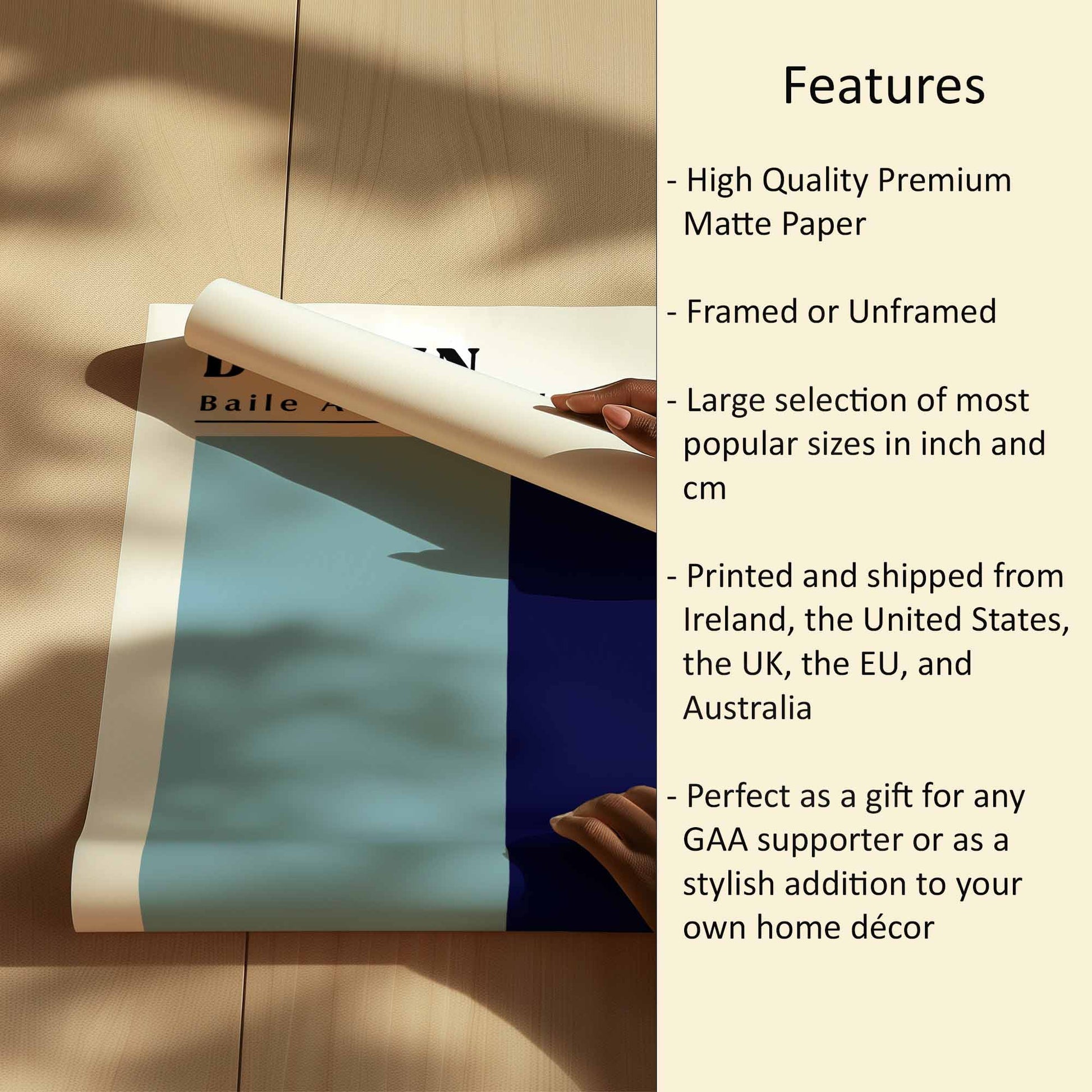 Dublin Flag Print Features