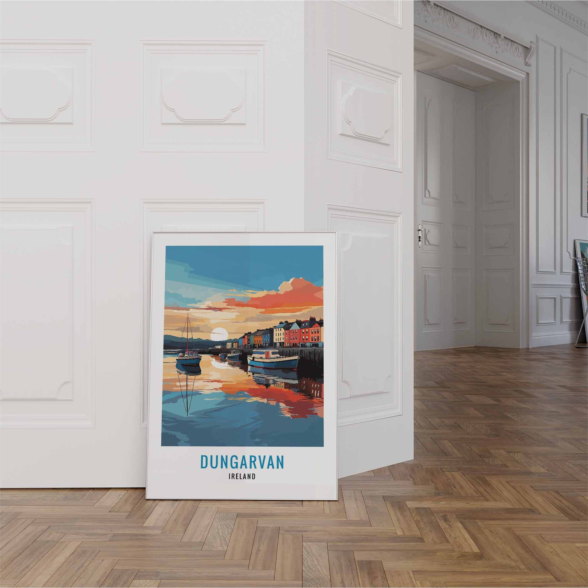 Dungarvan print white frame