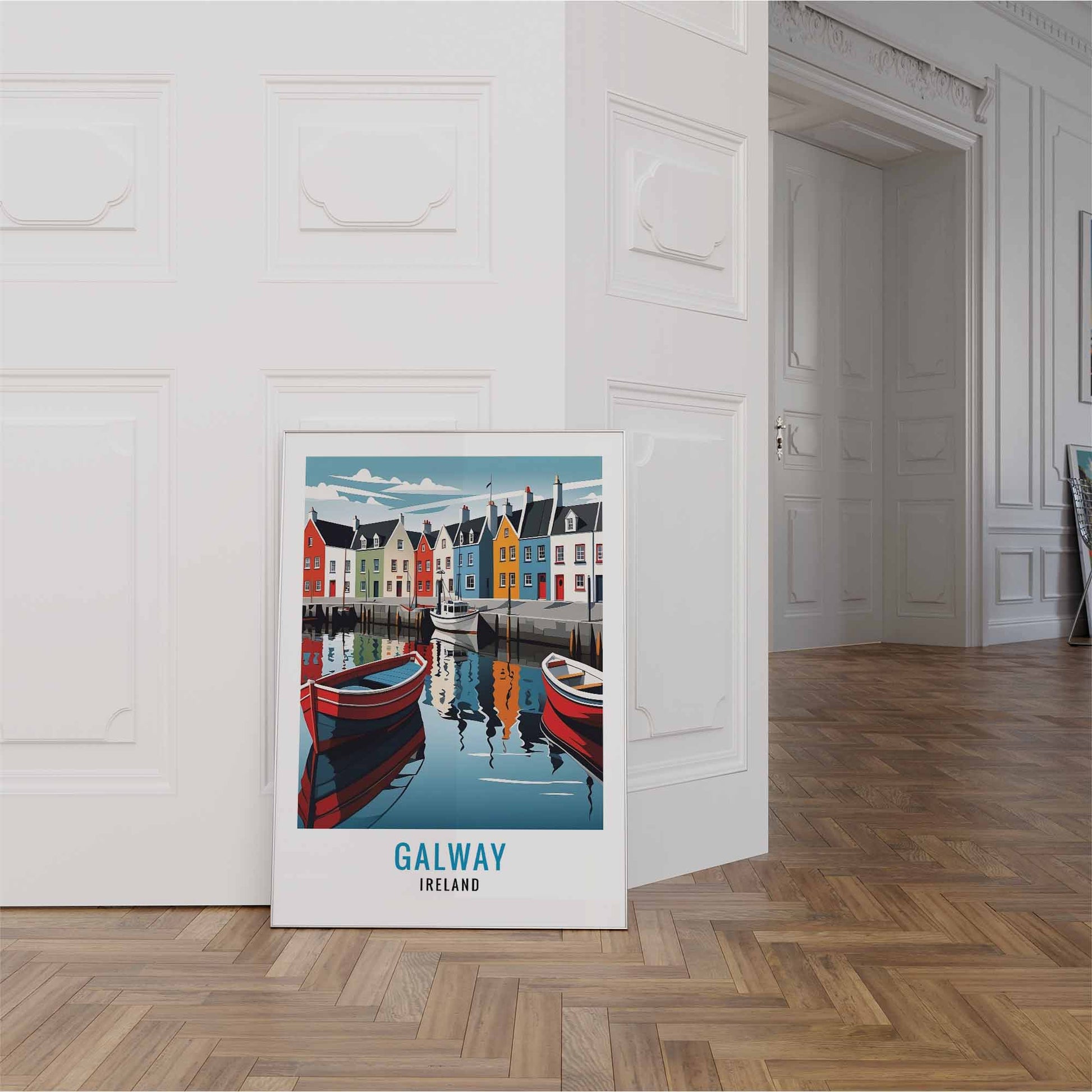 Galway Print white frame