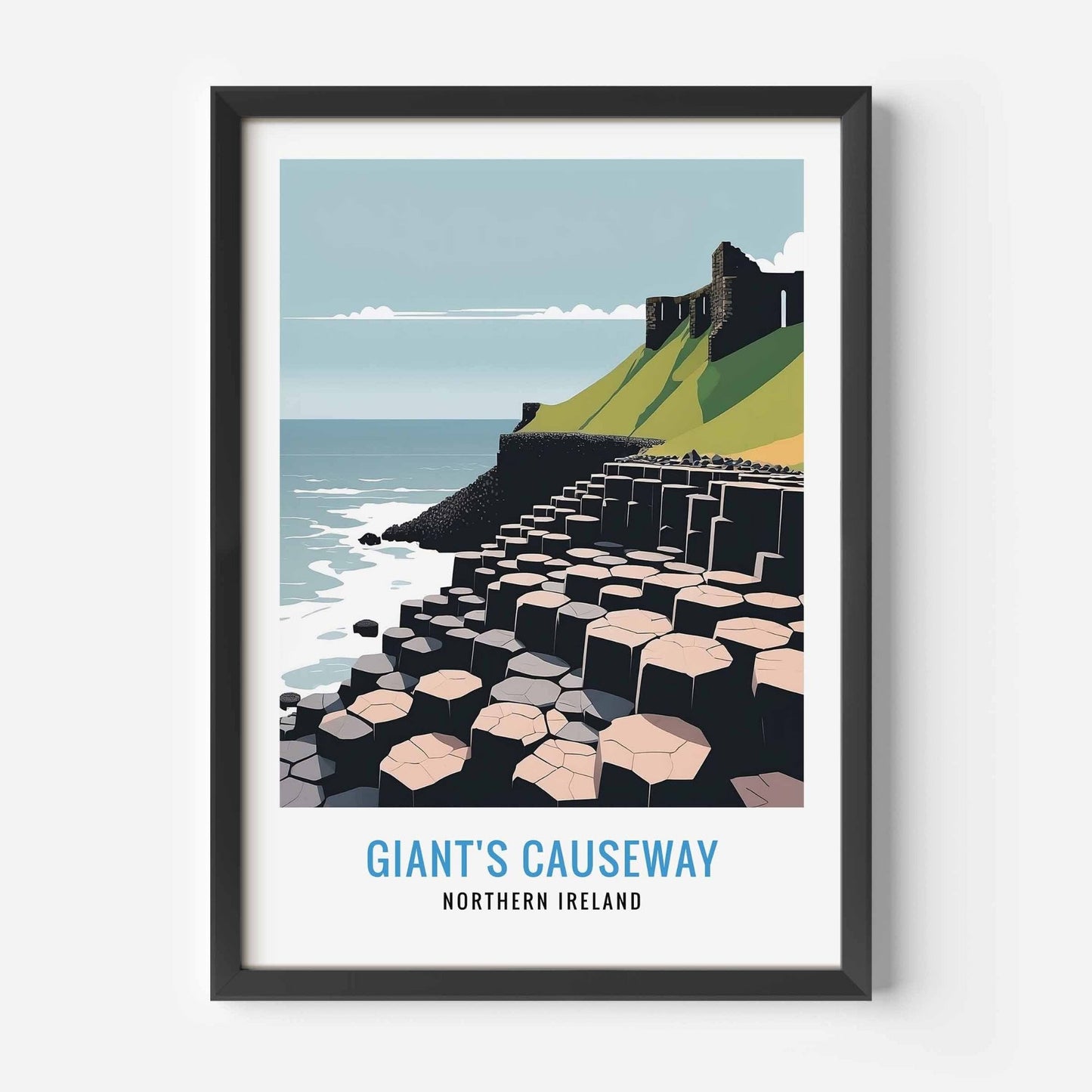 Giant's Causeway print black frame