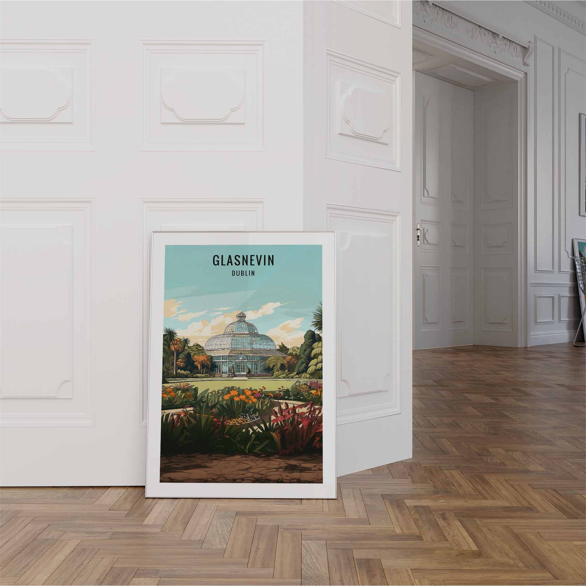 Glasnevin print white frame