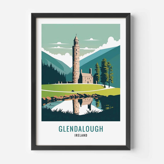 Glendalough print black frame
