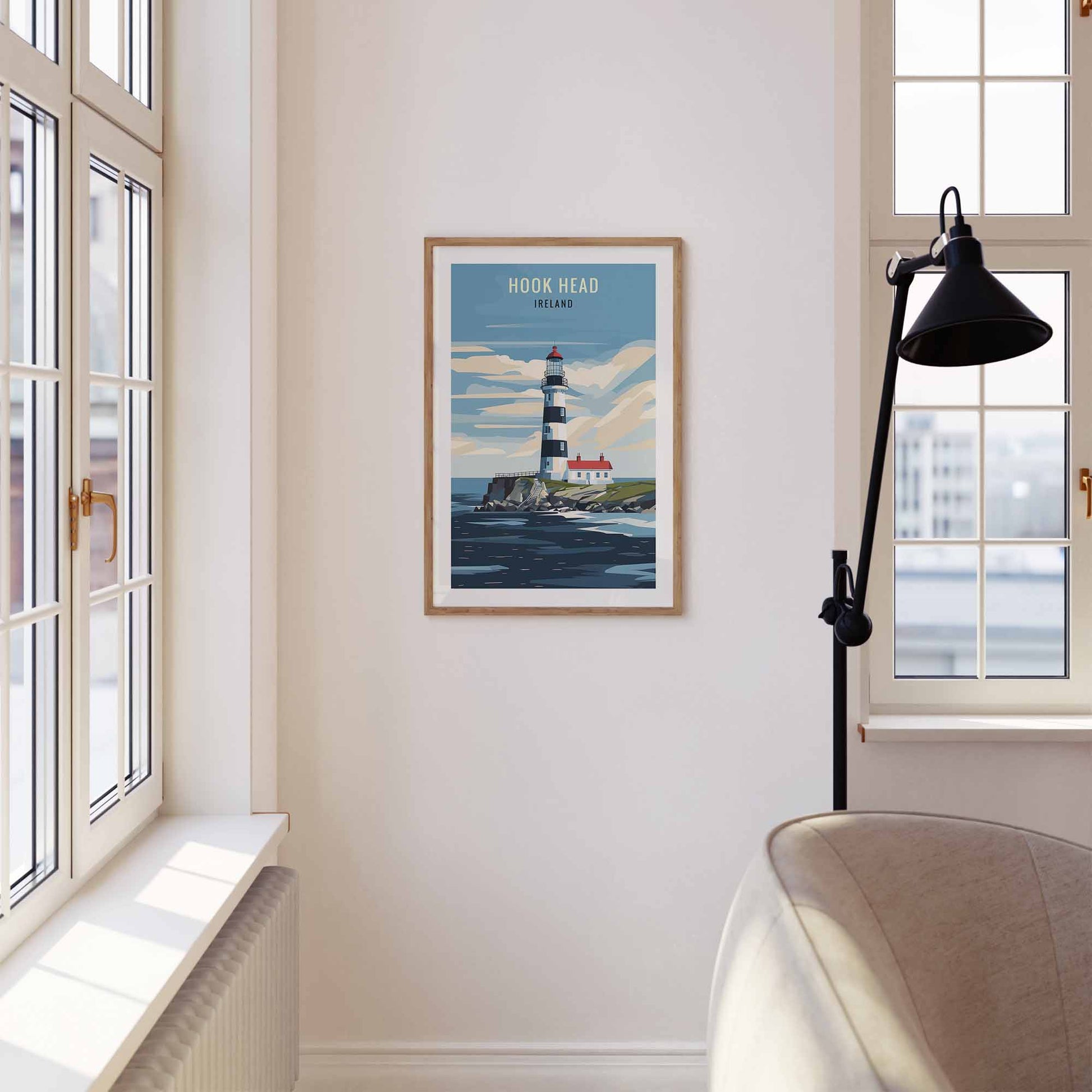 Hook Head print wooden frame